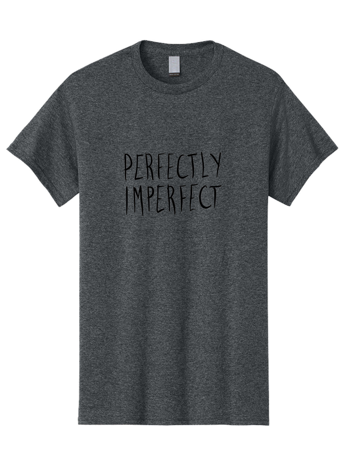Perfectly-Imperfect Men'S Graphic Tee, 100% Cotton, Comfortable Casual Summer Wear, Machine Washable, Inspirational Quote, Positive Affirmation, Self-Acceptance, Motivation, Empowerment, Individuality, Uniqueness, Confidence Boost - Aaa111 23