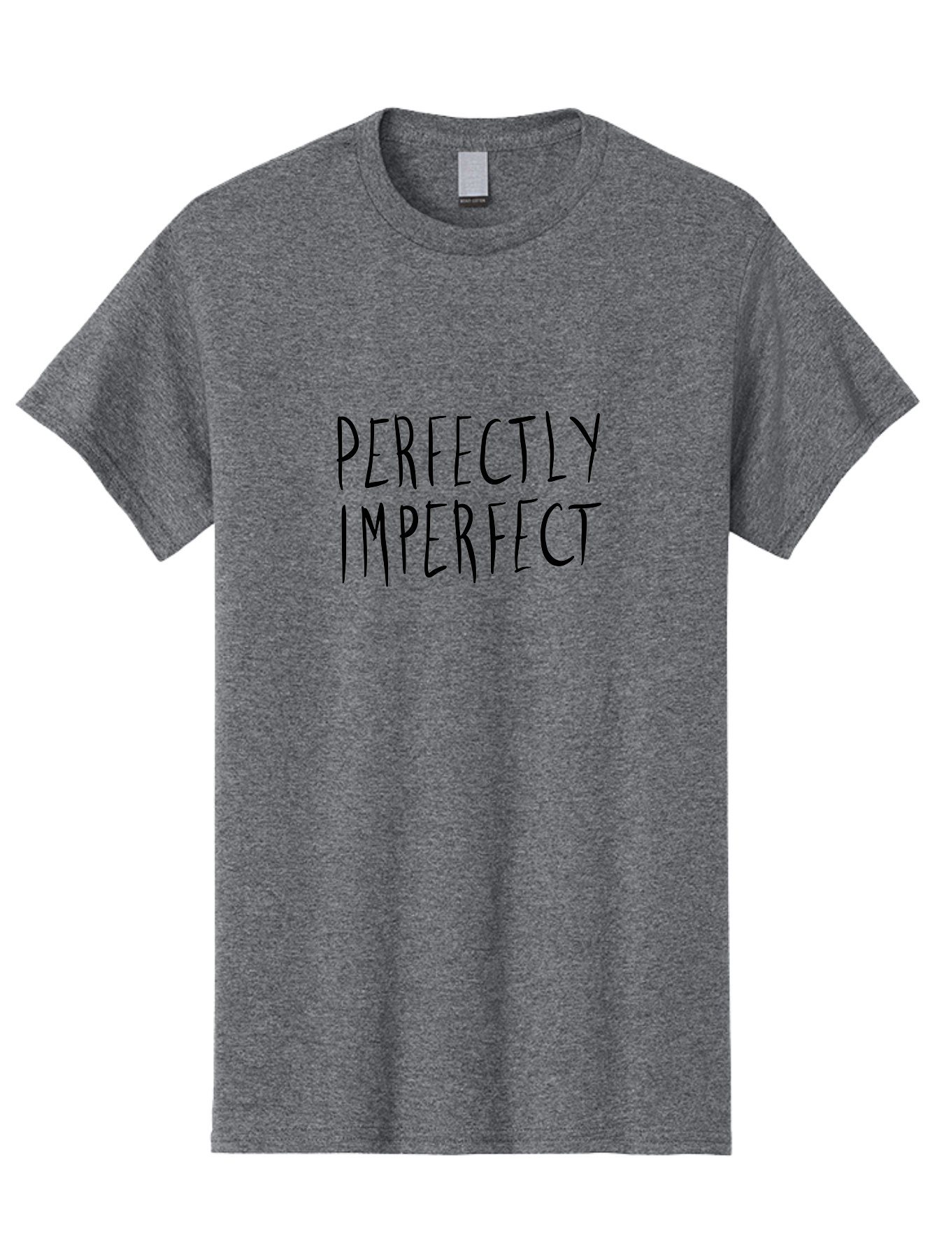 Perfectly-Imperfect Men'S Graphic Tee, 100% Cotton, Comfortable Casual Summer Wear, Machine Washable, Inspirational Quote, Positive Affirmation, Self-Acceptance, Motivation, Empowerment, Individuality, Uniqueness, Confidence Boost - Aaa111 3