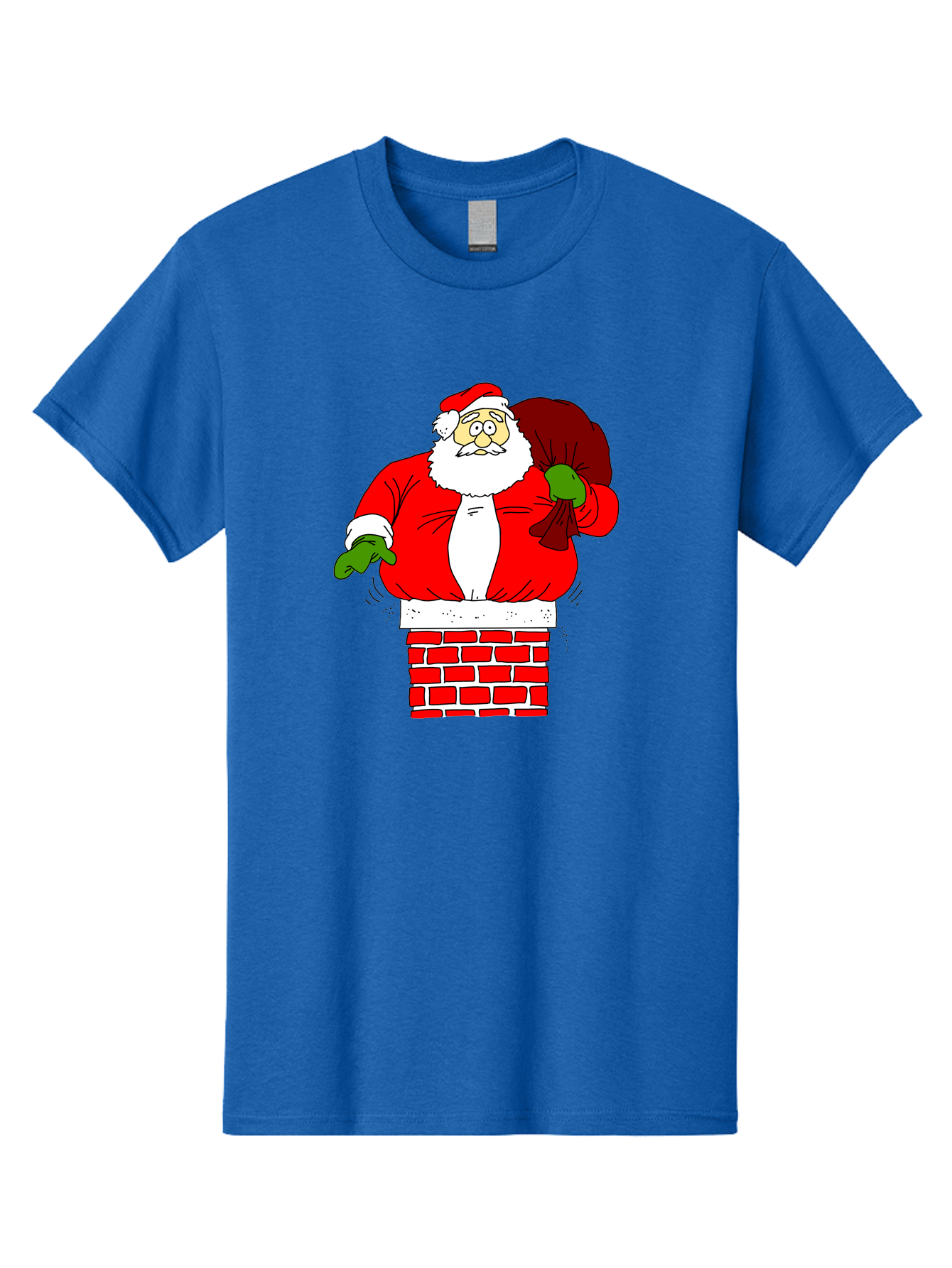 Santa-Claus Men'S Graphic Tee, 100% Cotton, Comfortable Casual Summer Wear, Machine Washable, Santa Claus Emerging From A Chimney, Christmas Magic, Festive Season, Holiday Cheer, Jolly Old Man, Gift Giving, Red Suit, White Beard, - Aaa118 29