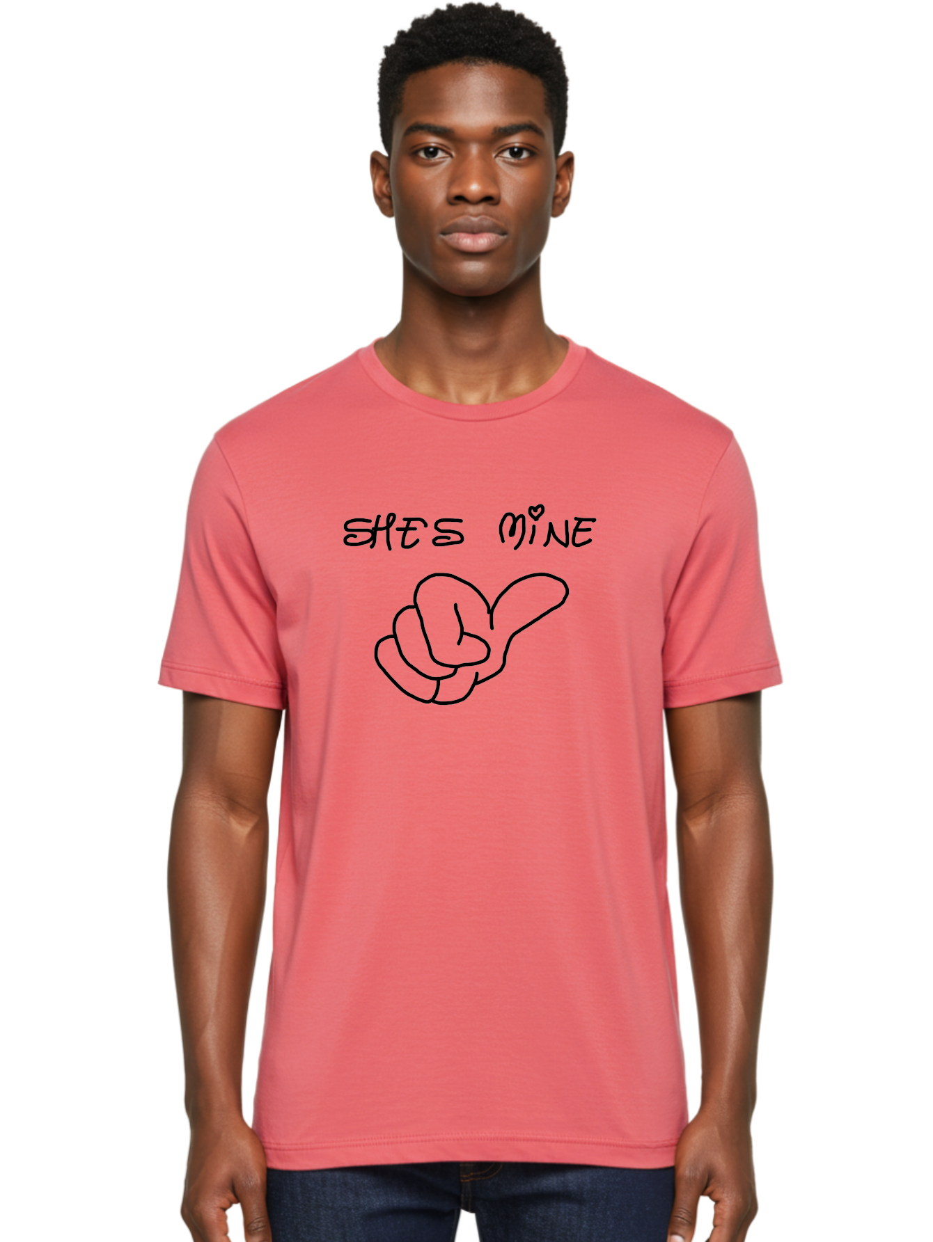 Shes-Mine Men'S Graphic Tee, 100% Cotton, Comfortable Casual Summer Wear, Machine Washable, Hand Gesture, Possessive Symbol, Love Sign, Heart Symbol, Romantic Gesture, Claim Of Ownership, Symbol Of Love - Aaa121 12