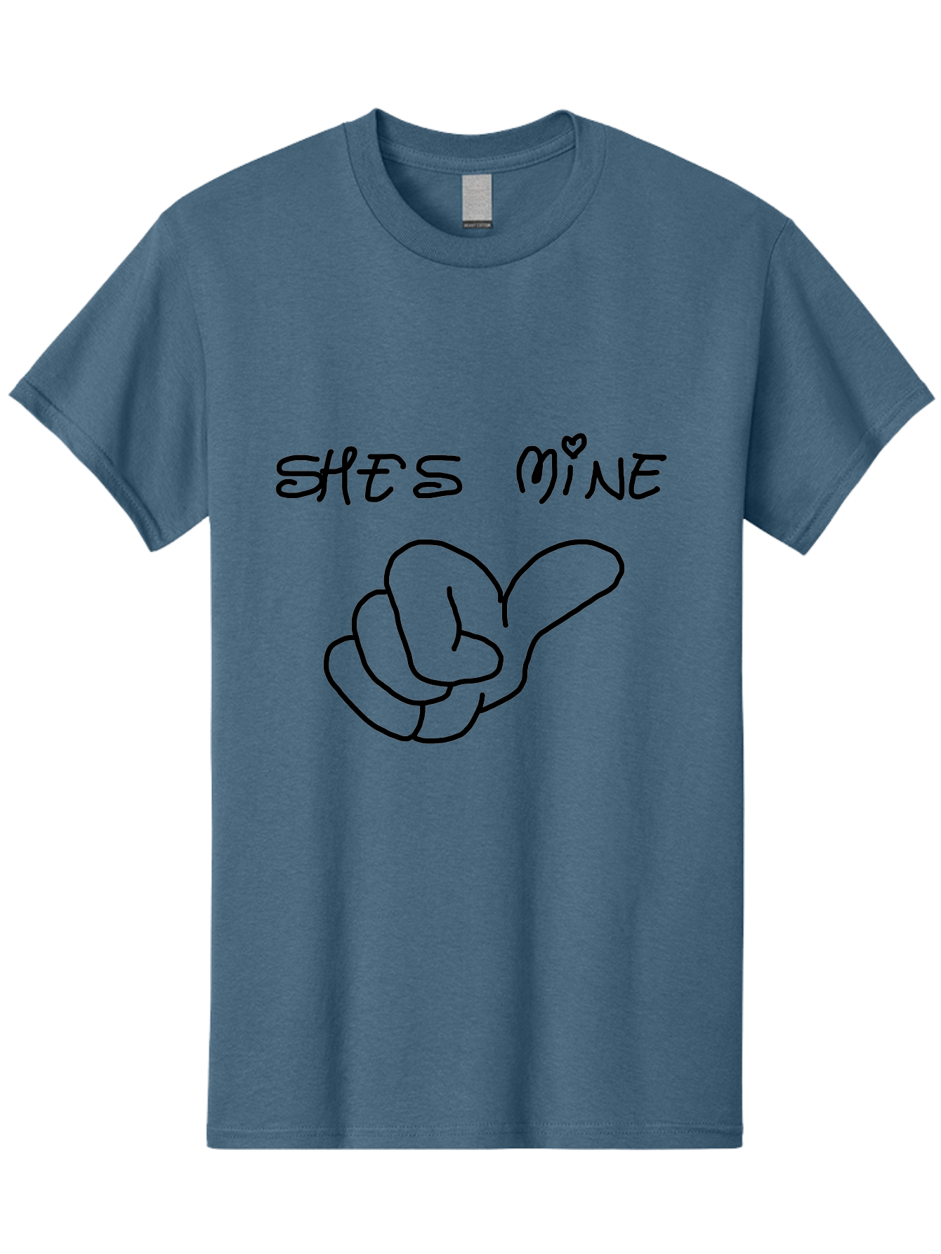 Shes-Mine Men'S Graphic Tee, 100% Cotton, Comfortable Casual Summer Wear, Machine Washable, Hand Gesture, Possessive Symbol, Love Sign, Heart Symbol, Romantic Gesture, Claim Of Ownership, Symbol Of Love - Aaa121 19