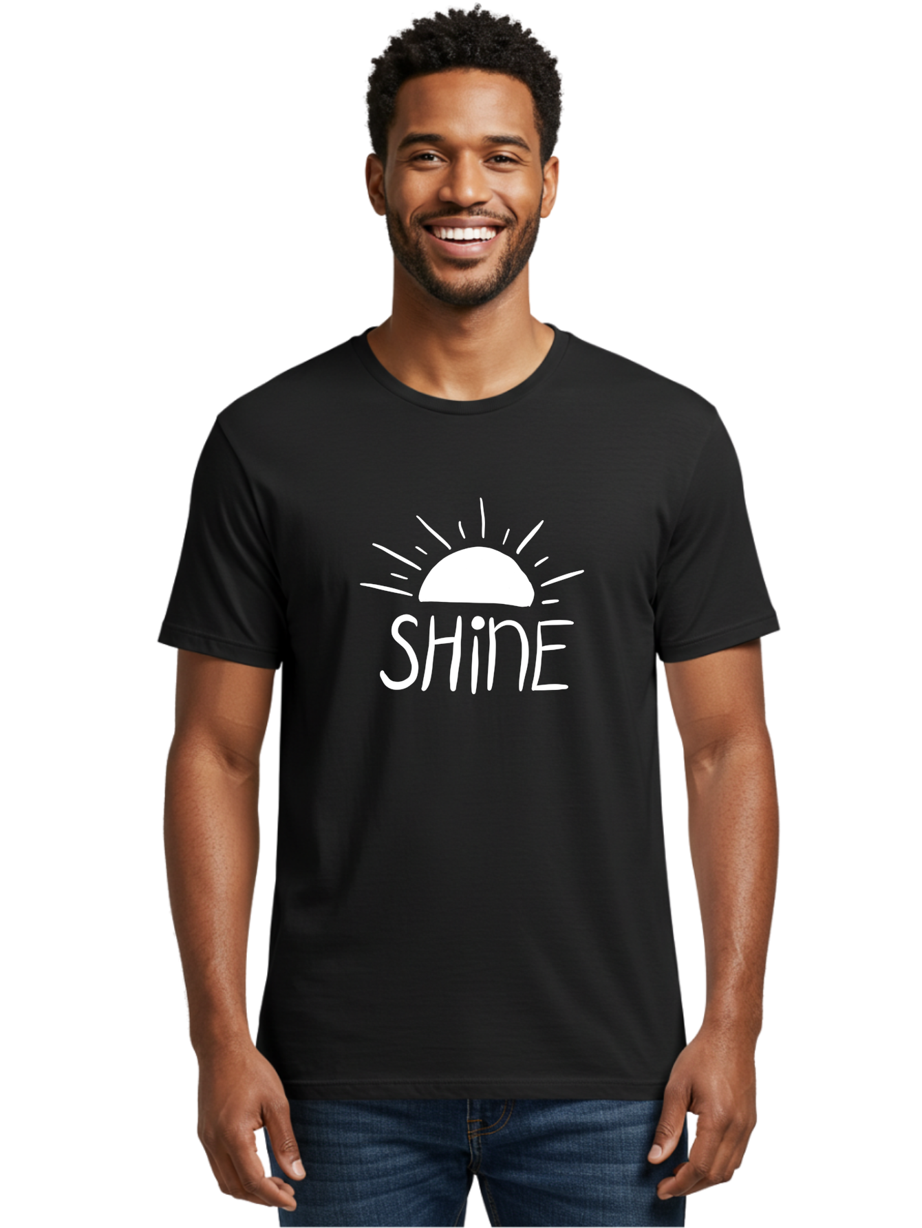 Shine Men'S Graphic Tee, 100% Cotton, Comfortable Casual Summer Wear, Machine Washable, Shine, Positivity, Motivation, Inspirational Quote, Happiness, Encouragement, Uplifting Message, Optimism Symbol - Aaa122 8