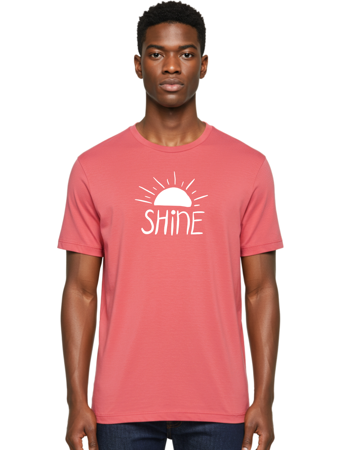 Shine Men'S Graphic Tee, 100% Cotton, Comfortable Casual Summer Wear, Machine Washable, Shine, Positivity, Motivation, Inspirational Quote, Happiness, Encouragement, Uplifting Message, Optimism Symbol - Aaa122 14
