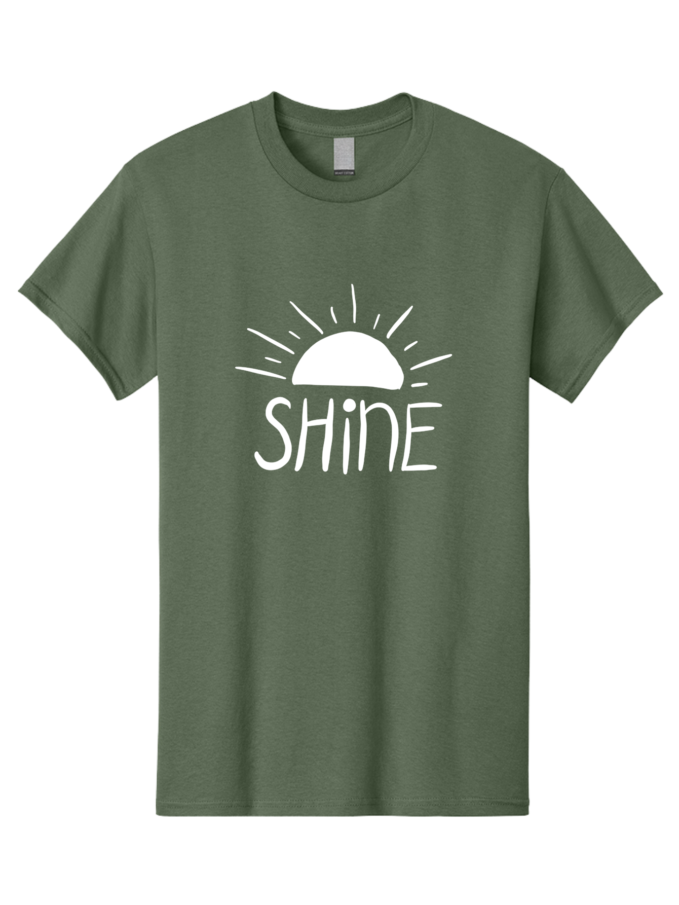 Shine Men'S Graphic Tee, 100% Cotton, Comfortable Casual Summer Wear, Machine Washable, Shine, Positivity, Motivation, Inspirational Quote, Happiness, Encouragement, Uplifting Message, Optimism Symbol - Aaa122 23