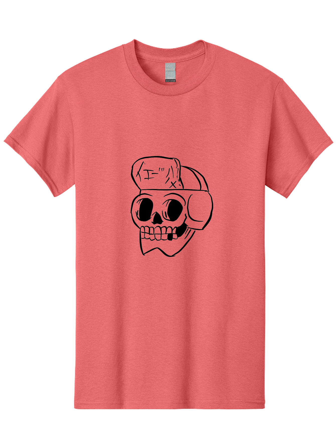 Skull-With-Headphones Men'S Graphic Tee, 100% Cotton, Comfortable Casual Summer Wear, Machine Washable, Skull Wearing Headphones, Dj Skull, Music Lover, Edgy Style, Bold Graphics, Graphic Design, Skull Art, Headphones, Dark Art - Aaa124 19