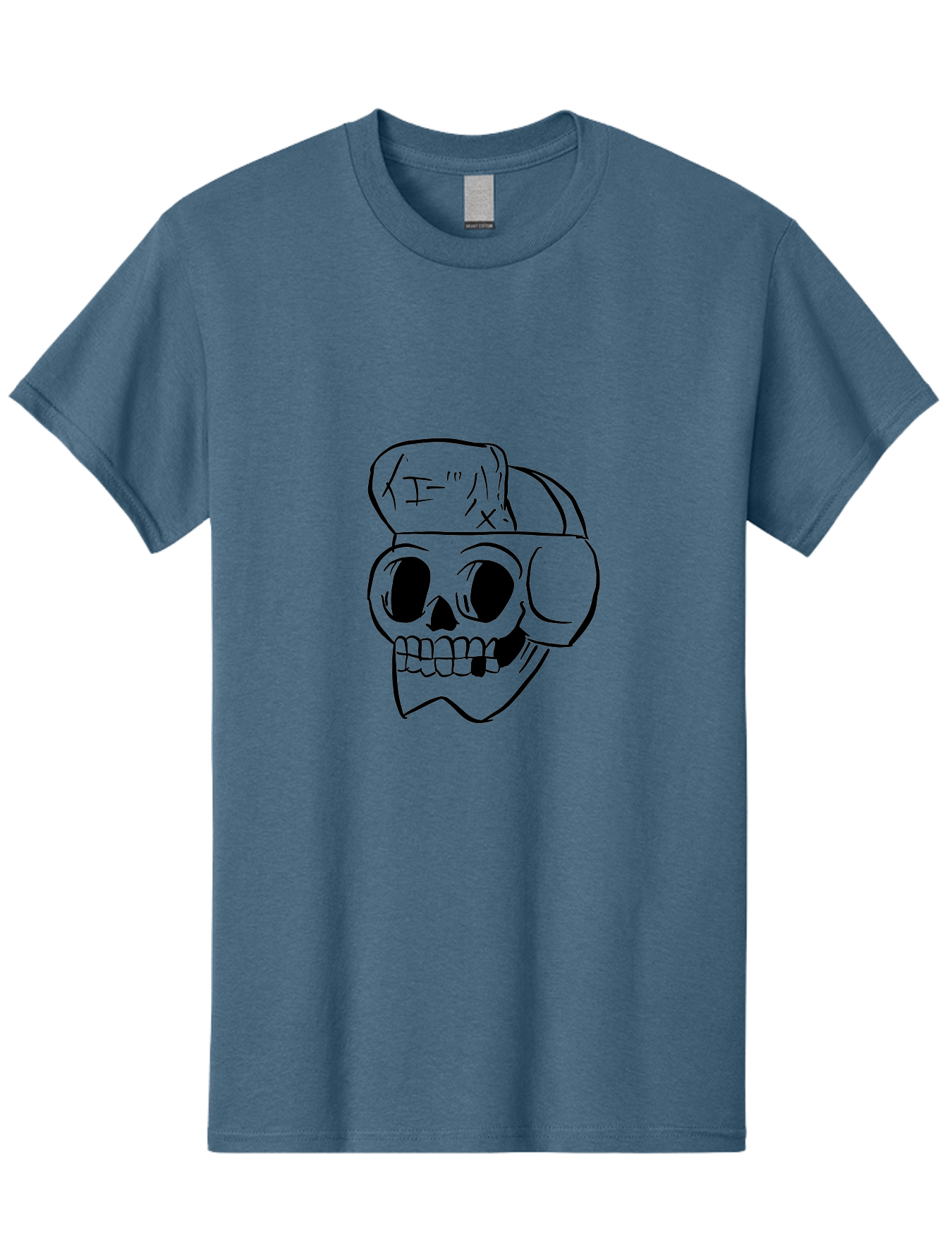 Skull-With-Headphones Men'S Graphic Tee, 100% Cotton, Comfortable Casual Summer Wear, Machine Washable, Skull Wearing Headphones, Dj Skull, Music Lover, Edgy Style, Bold Graphics, Graphic Design, Skull Art, Headphones, Dark Art - Aaa124 15