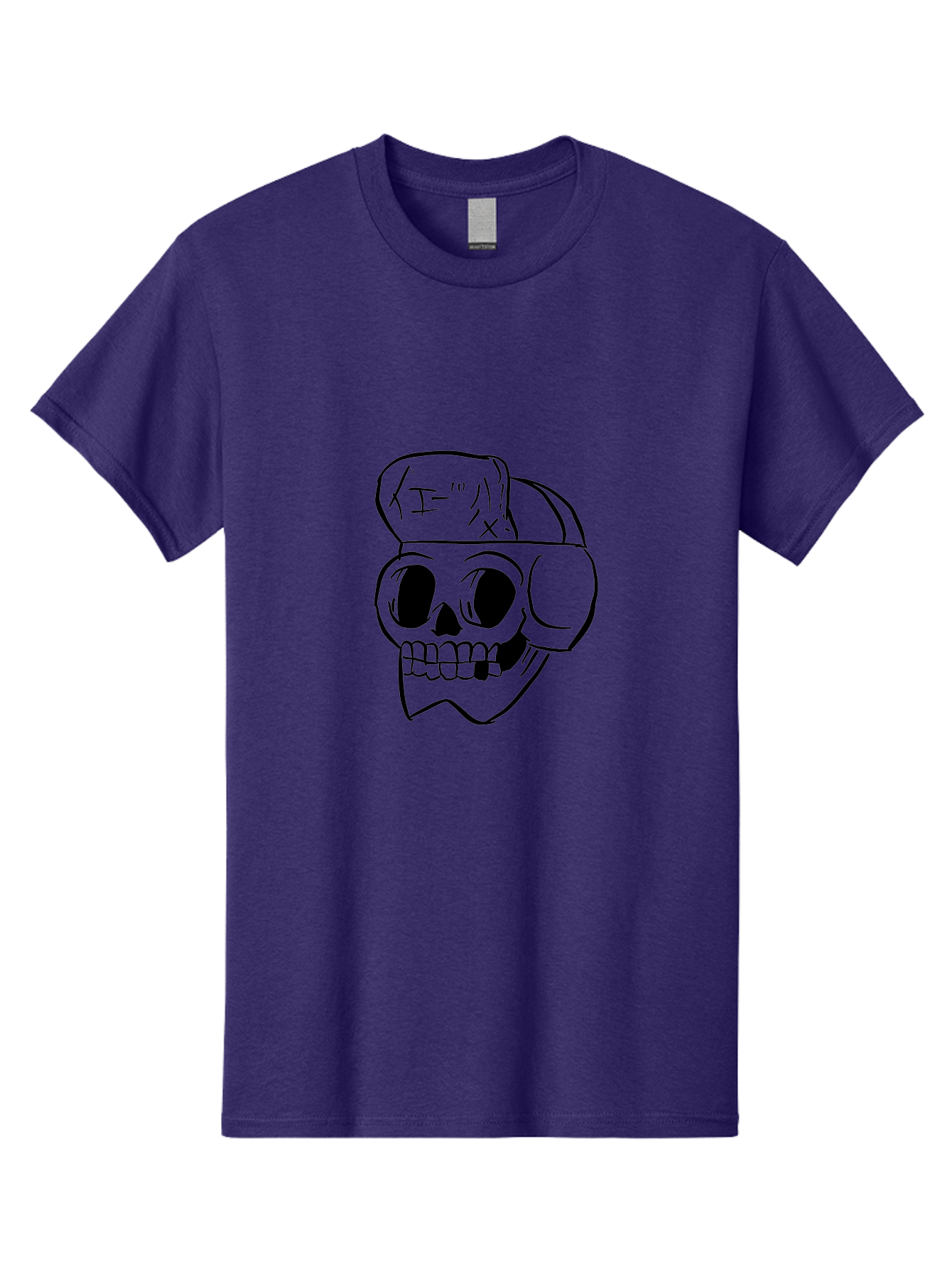 Skull-With-Headphones Men'S Graphic Tee, 100% Cotton, Comfortable Casual Summer Wear, Machine Washable, Skull Wearing Headphones, Dj Skull, Music Lover, Edgy Style, Bold Graphics, Graphic Design, Skull Art, Headphones, Dark Art - Aaa124 3