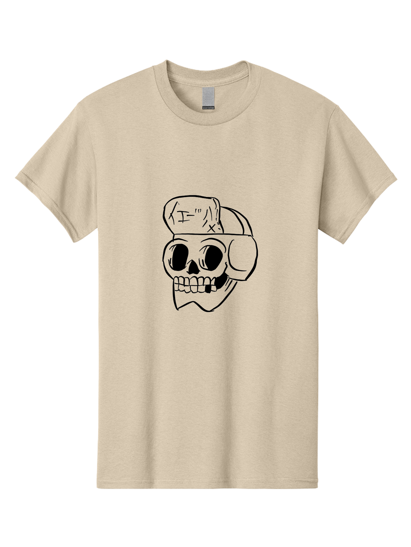 Skull-With-Headphones Men'S Graphic Tee, 100% Cotton, Comfortable Casual Summer Wear, Machine Washable, Skull Wearing Headphones, Dj Skull, Music Lover, Edgy Style, Bold Graphics, Graphic Design, Skull Art, Headphones, Dark Art - Aaa124 5