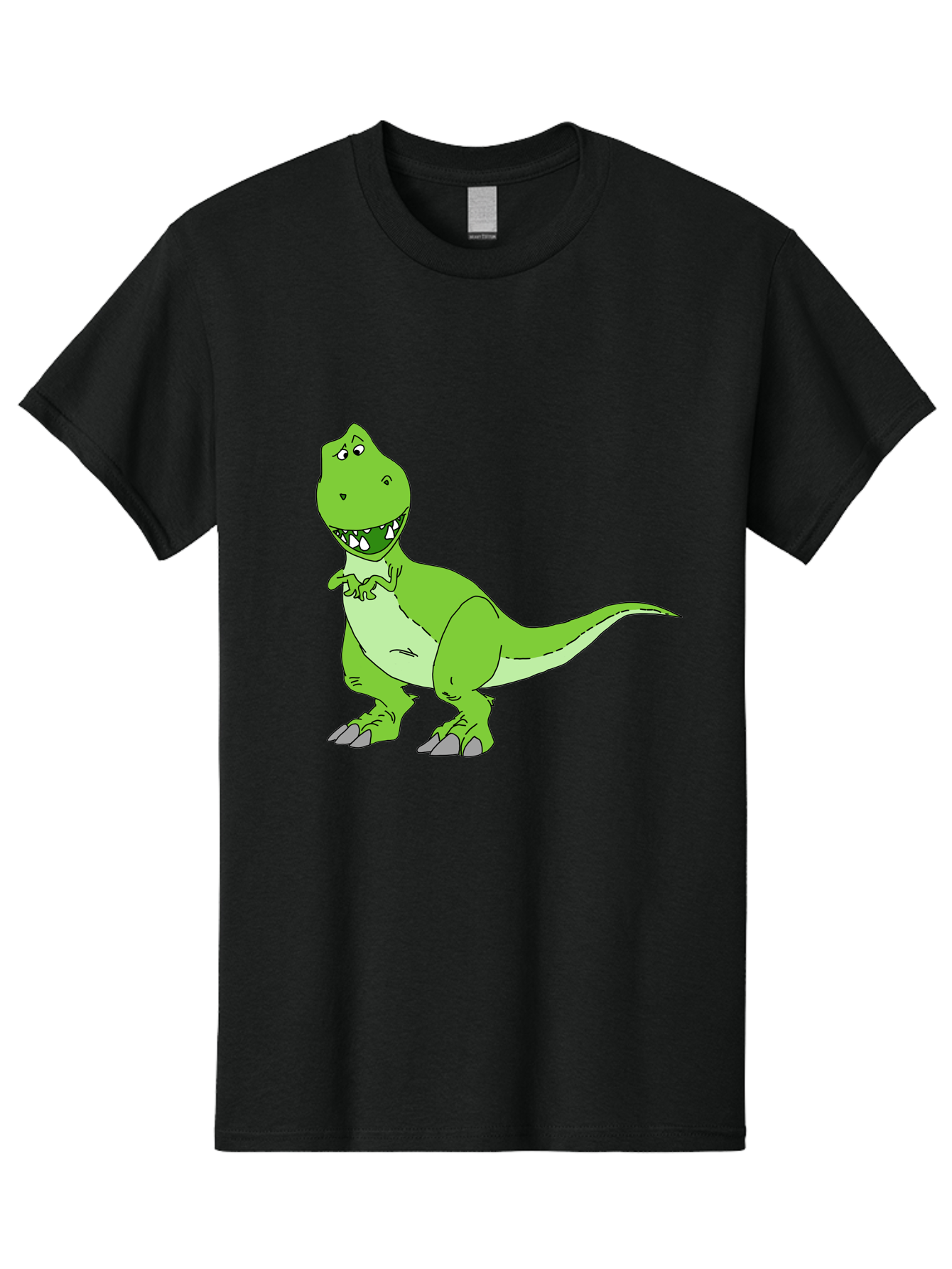 T-Rex Men'S Graphic Tee, 100% Cotton, Comfortable Casual Summer Wear, Machine Washable, Cartoon T-Rex, Green Dinosaur, Prehistoric Creature, Toothy Grin, Playful Expression, Dinosaur Illustration, Children'S Character, Fun And Friendly, - Aaa128 11