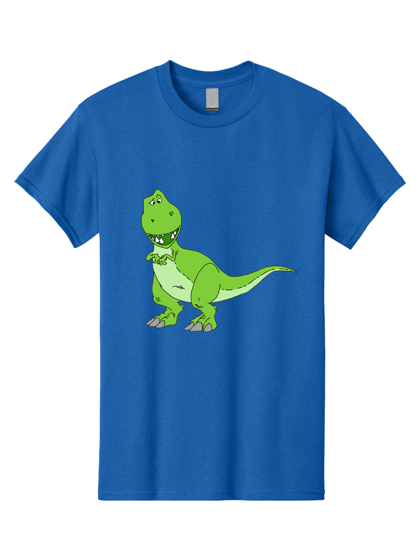 T-Rex Men'S Graphic Tee, 100% Cotton, Comfortable Casual Summer Wear, Machine Washable, Cartoon T-Rex, Green Dinosaur, Prehistoric Creature, Toothy Grin, Playful Expression, Dinosaur Illustration, Children'S Character, Fun And Friendly, - Aaa128 21