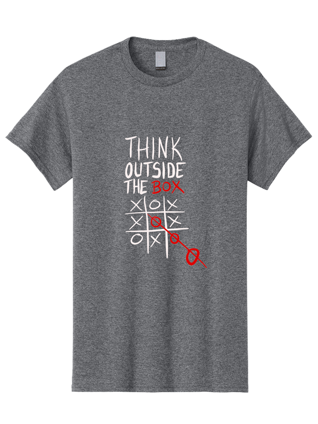 Think-Outside-The-Box Men'S Graphic Tee, 100% Cotton, Comfortable Casual Summer Wear, Machine Washable, Think Outside The Box, Creative Thinking, Tic Tac Toe Game, Innovative Ideas, Problem-Solving, Strategic Thinking, Outside The Box, - Aaa129 19