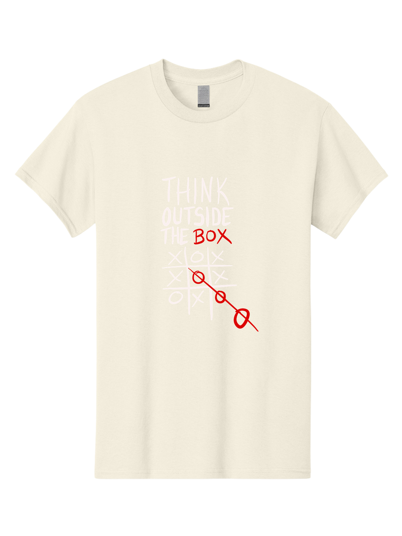 Think-Outside-The-Box Men'S Graphic Tee, 100% Cotton, Comfortable Casual Summer Wear, Machine Washable, Think Outside The Box, Creative Thinking, Tic Tac Toe Game, Innovative Ideas, Problem-Solving, Strategic Thinking, Outside The Box, - Aaa129 27