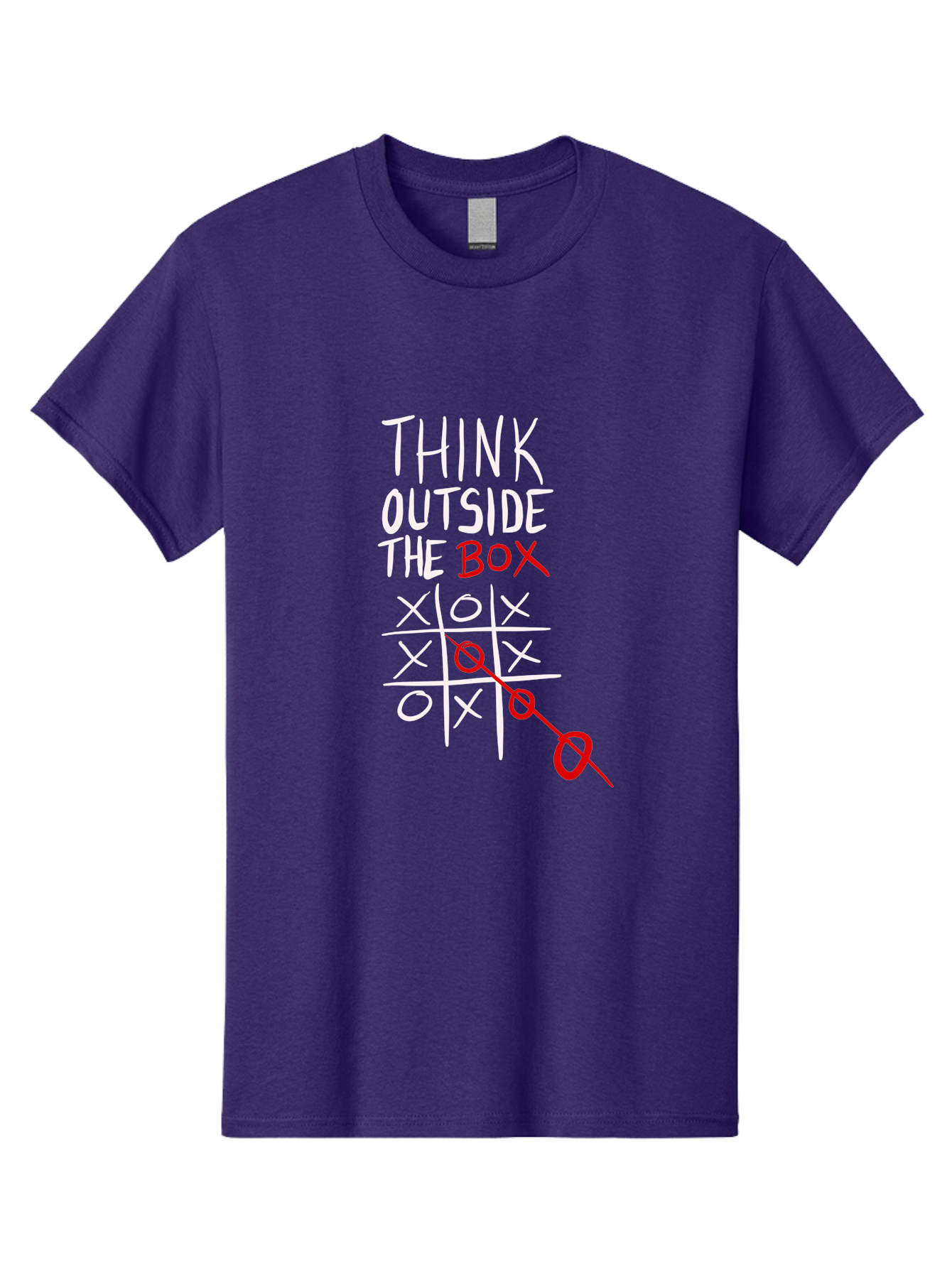 Think-Outside-The-Box Men'S Graphic Tee, 100% Cotton, Comfortable Casual Summer Wear, Machine Washable, Think Outside The Box, Creative Thinking, Tic Tac Toe Game, Innovative Ideas, Problem-Solving, Strategic Thinking, Outside The Box, - Aaa129 13