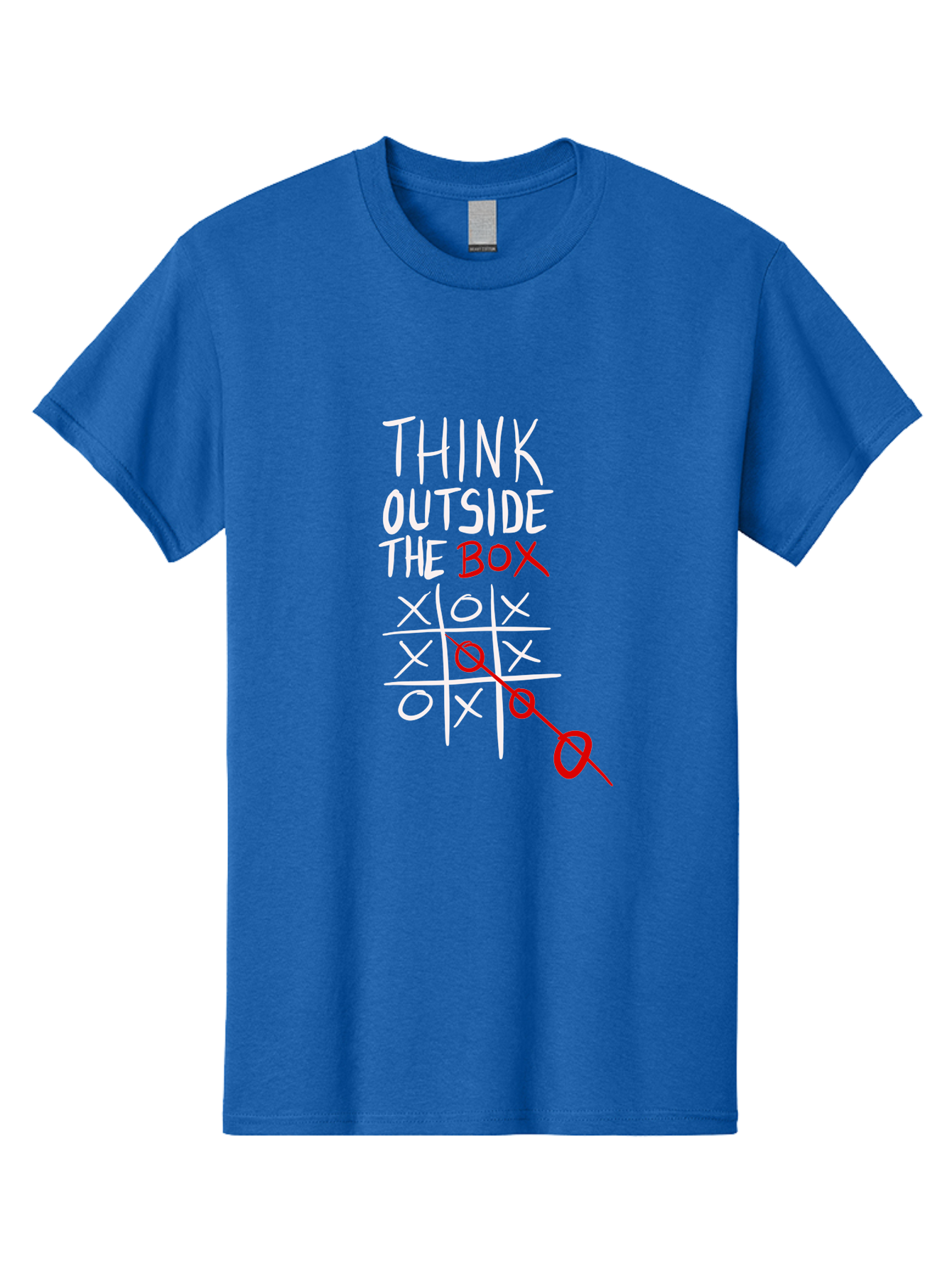 Think-Outside-The-Box Men'S Graphic Tee, 100% Cotton, Comfortable Casual Summer Wear, Machine Washable, Think Outside The Box, Creative Thinking, Tic Tac Toe Game, Innovative Ideas, Problem-Solving, Strategic Thinking, Outside The Box, - Aaa129 15