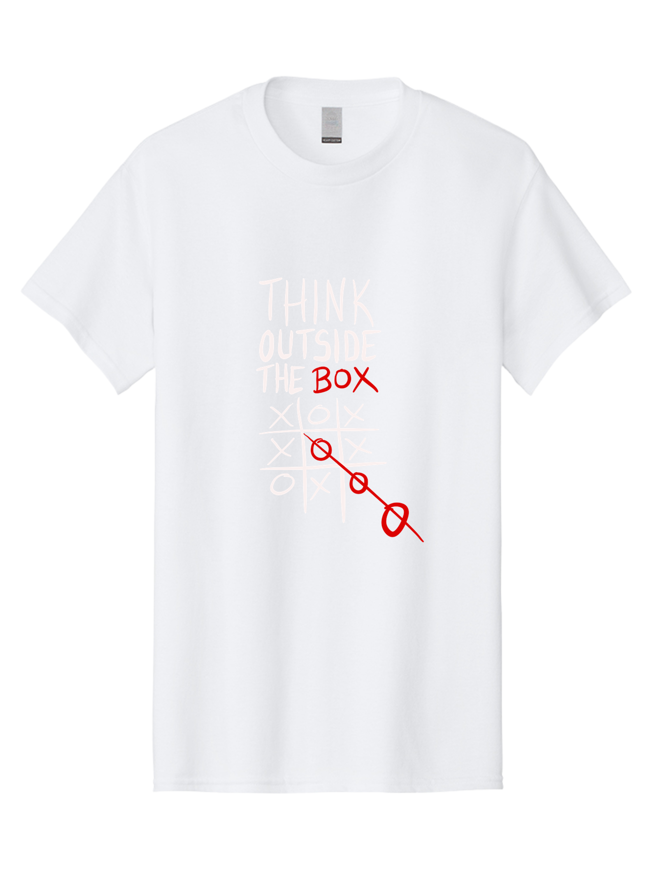 Think-Outside-The-Box Men'S Graphic Tee, 100% Cotton, Comfortable Casual Summer Wear, Machine Washable, Think Outside The Box, Creative Thinking, Tic Tac Toe Game, Innovative Ideas, Problem-Solving, Strategic Thinking, Outside The Box, - Aaa129 29