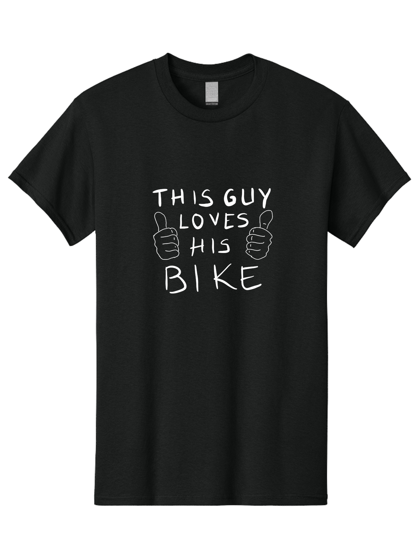 This-Guy-Loves-His-Bike Men'S Graphic Tee, 100% Cotton, Comfortable Casual Summer Wear, Machine Washable, Bike Enthusiast, Cycling Passion, Thumbs Up Approval, Love For Biking, Bike Lover, Cyclist Pride, Bicycle Appreciation, - Aaa130 7
