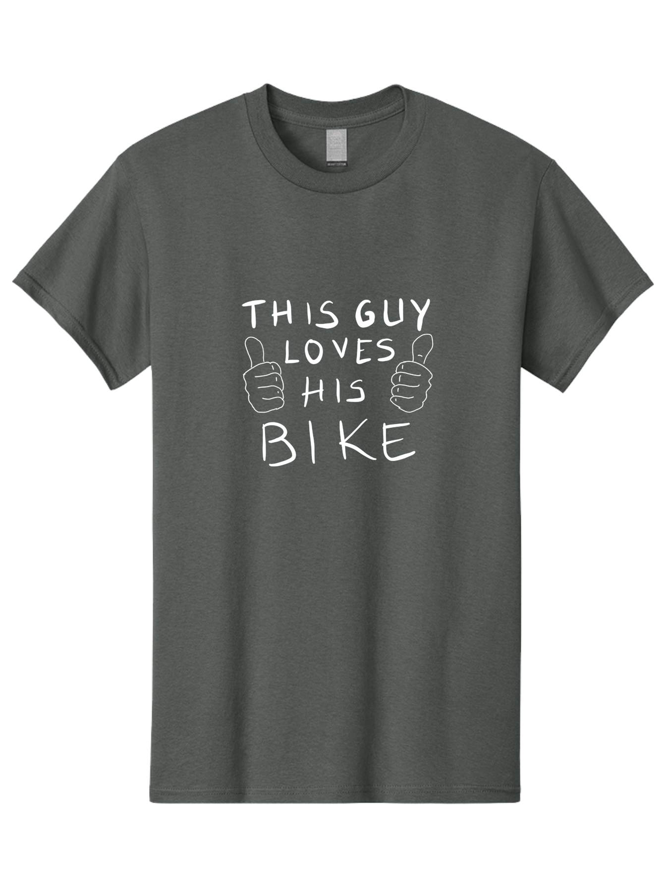 This-Guy-Loves-His-Bike Men'S Graphic Tee, 100% Cotton, Comfortable Casual Summer Wear, Machine Washable, Bike Enthusiast, Cycling Passion, Thumbs Up Approval, Love For Biking, Bike Lover, Cyclist Pride, Bicycle Appreciation, - Aaa130 9