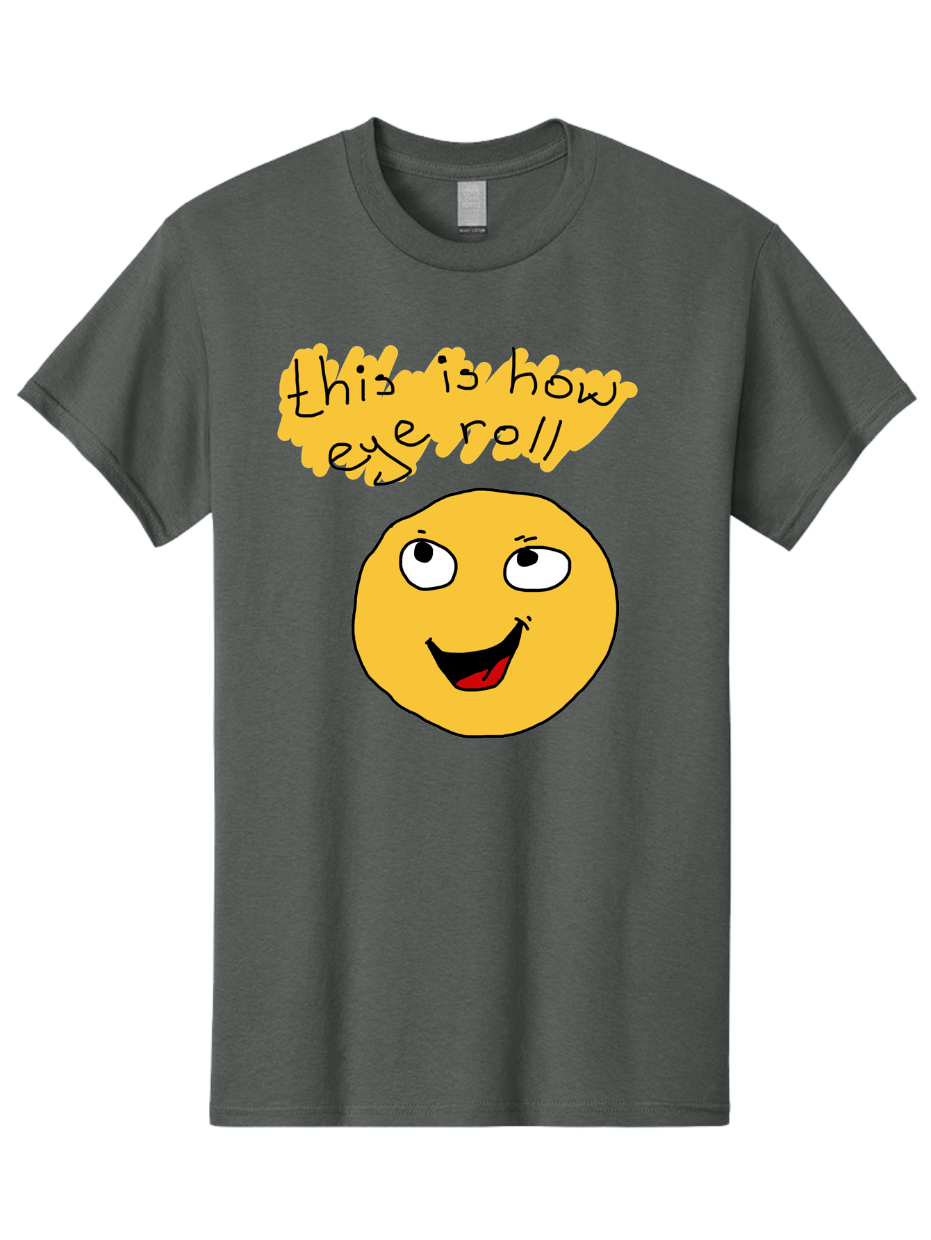 This-Is-How-Eye-Roll Men'S Graphic Tee, 100% Cotton, Comfortable Casual Summer Wear, Machine Washable, Funny Emoticon, Eye Roll Meme, Cartoon Character, Humorous Expression, Playful Humor, Sarcastic Face, Smiling Emoji, Laugh Out Loud - Aaa131 13