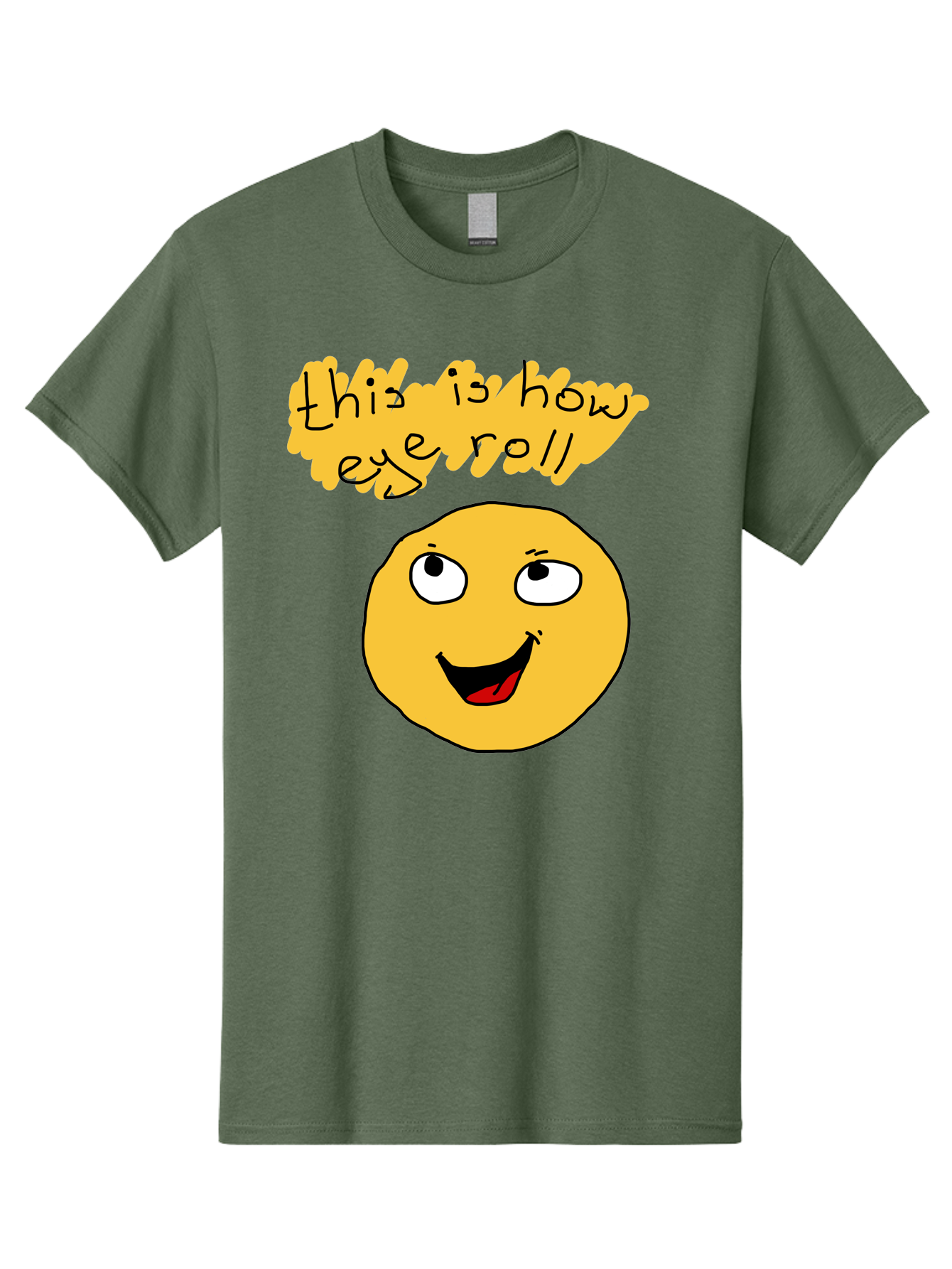 This-Is-How-Eye-Roll Men'S Graphic Tee, 100% Cotton, Comfortable Casual Summer Wear, Machine Washable, Funny Emoticon, Eye Roll Meme, Cartoon Character, Humorous Expression, Playful Humor, Sarcastic Face, Smiling Emoji, Laugh Out Loud - Aaa131 7