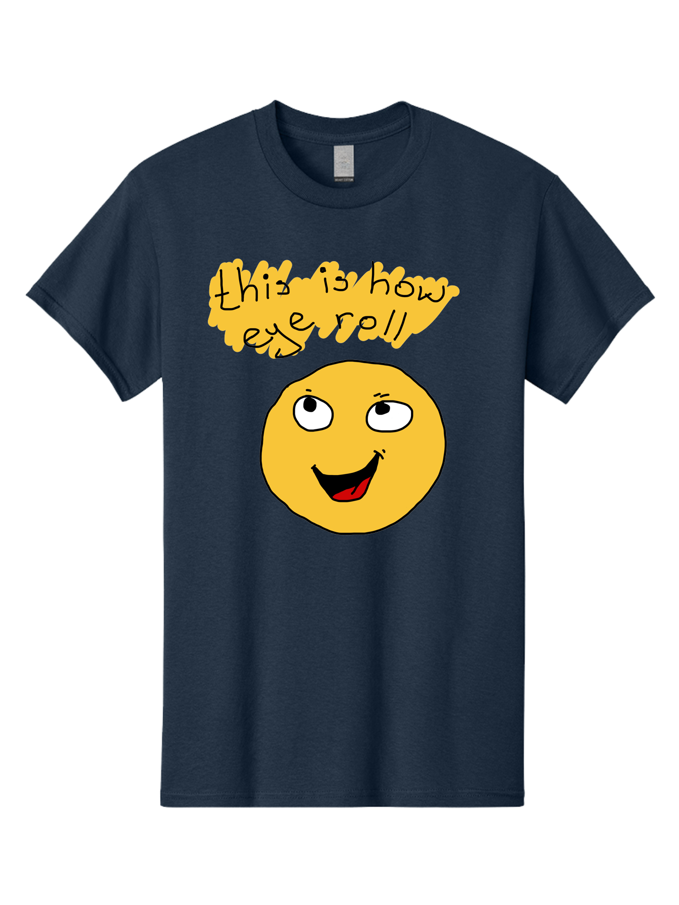 This-Is-How-Eye-Roll Men'S Graphic Tee, 100% Cotton, Comfortable Casual Summer Wear, Machine Washable, Funny Emoticon, Eye Roll Meme, Cartoon Character, Humorous Expression, Playful Humor, Sarcastic Face, Smiling Emoji, Laugh Out Loud - Aaa131 11
