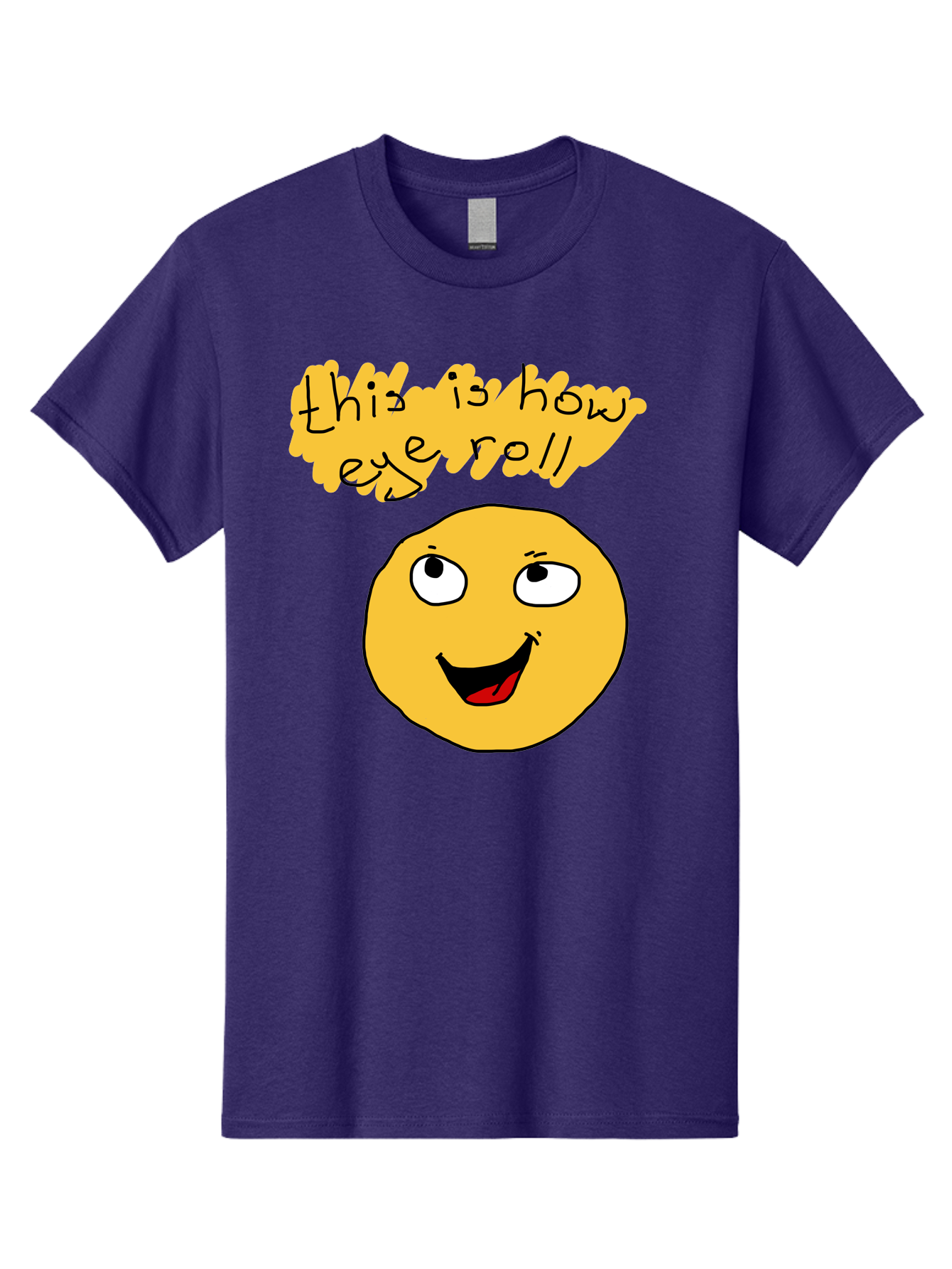 This-Is-How-Eye-Roll Men'S Graphic Tee, 100% Cotton, Comfortable Casual Summer Wear, Machine Washable, Funny Emoticon, Eye Roll Meme, Cartoon Character, Humorous Expression, Playful Humor, Sarcastic Face, Smiling Emoji, Laugh Out Loud - Aaa131 19