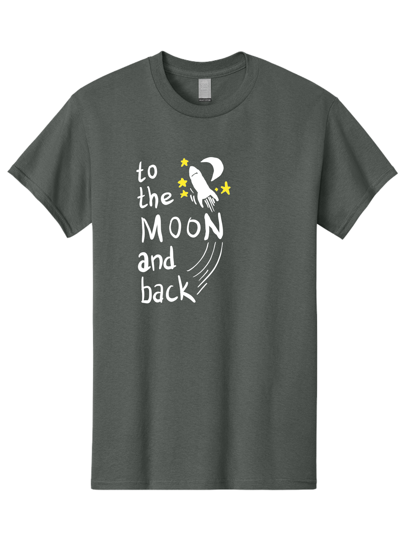 To-The-Moon-And-Back Men'S Graphic Tee, 100% Cotton, Comfortable Casual Summer Wear, Machine Washable, Space Travel, Rocket Ship, Moon Adventure, Love Phrase, Starry Night, Celestial Journey, Quirky Typography, Whimsical Illustration - Aaa134 17