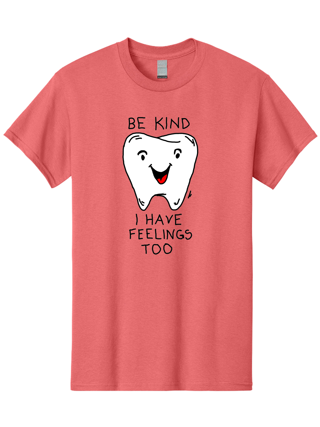 Tooth-With-Feeling Men'S Graphic Tee, 100% Cotton, Comfortable Casual Summer Wear, Machine Washable, Funny Tooth Character, Dental Care, Kindness Matters, Tooth With Feelings, Humorous Illustration, Cartoon Tooth, Be Kind, - Aaa136 15