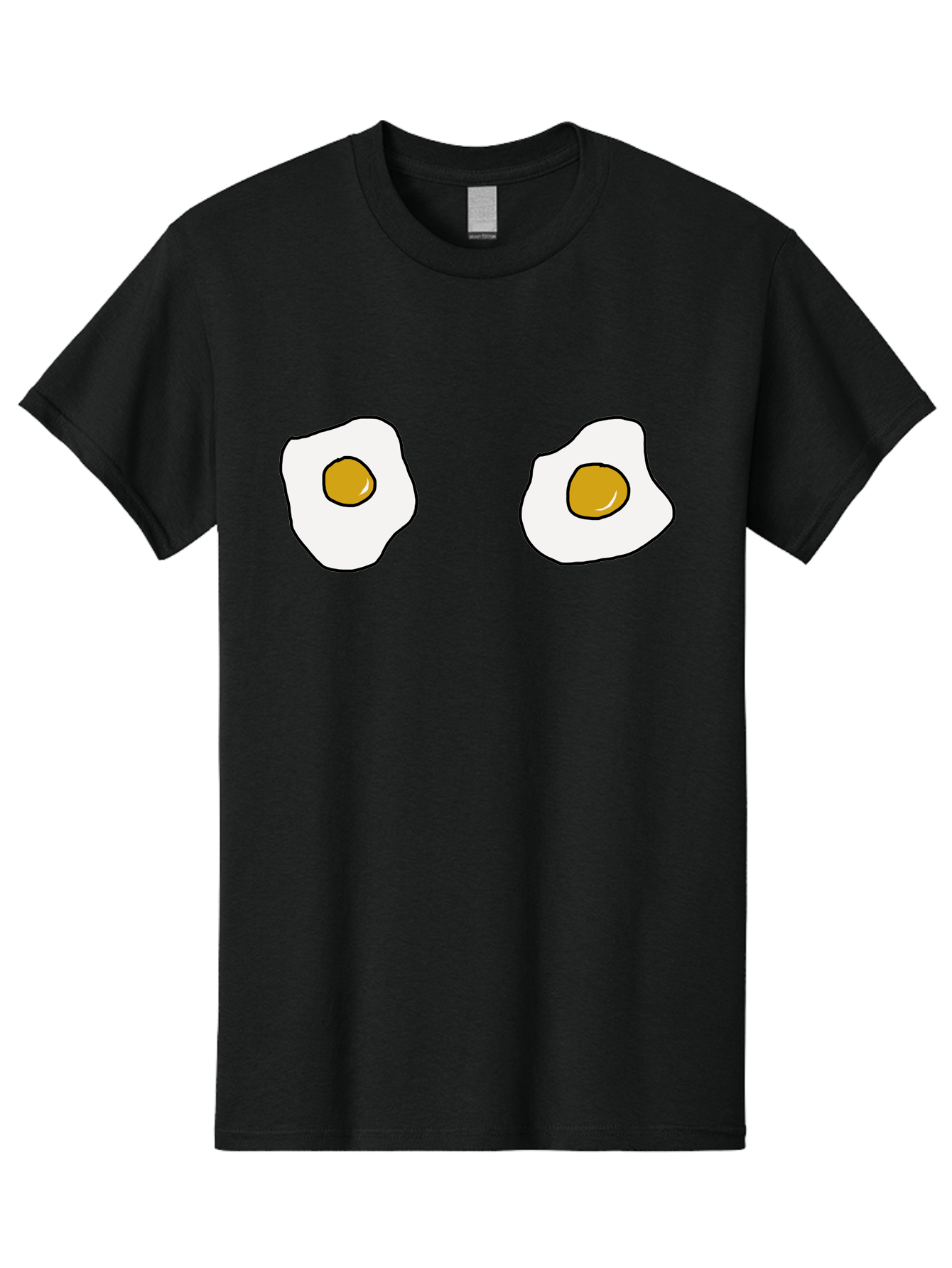 Two-Fried-Eggs Men'S Graphic Tee, 100% Cotton, Comfortable Casual Summer Wear, Machine Washable, Fried Eggs, Egg Yolks, Breakfast Food, Cartoon Eggs, Simple Illustration, Food Graphics, Egg Illustration - Aaa137 21
