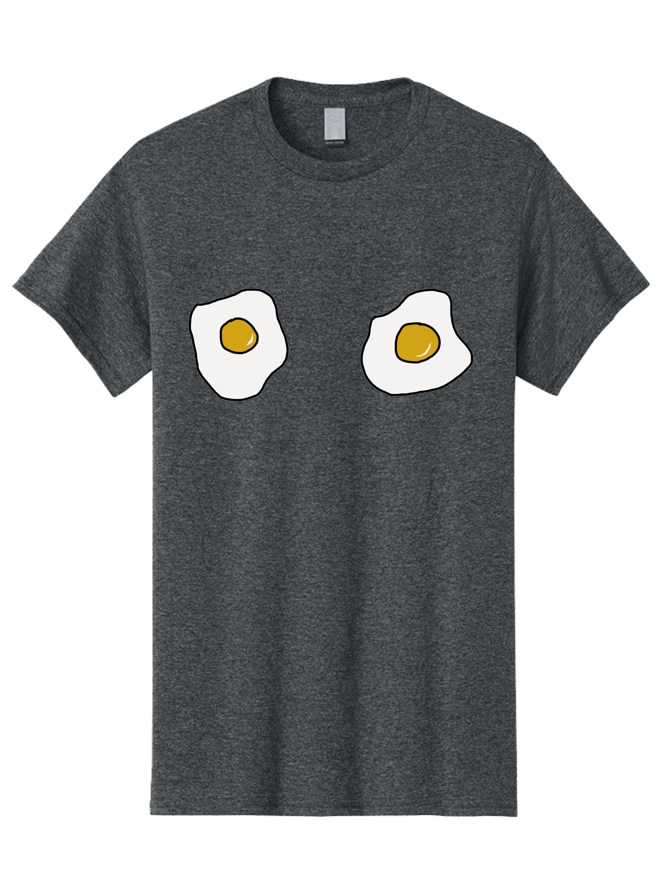 Two-Fried-Eggs Men'S Graphic Tee, 100% Cotton, Comfortable Casual Summer Wear, Machine Washable, Fried Eggs, Egg Yolks, Breakfast Food, Cartoon Eggs, Simple Illustration, Food Graphics, Egg Illustration - Aaa137 15