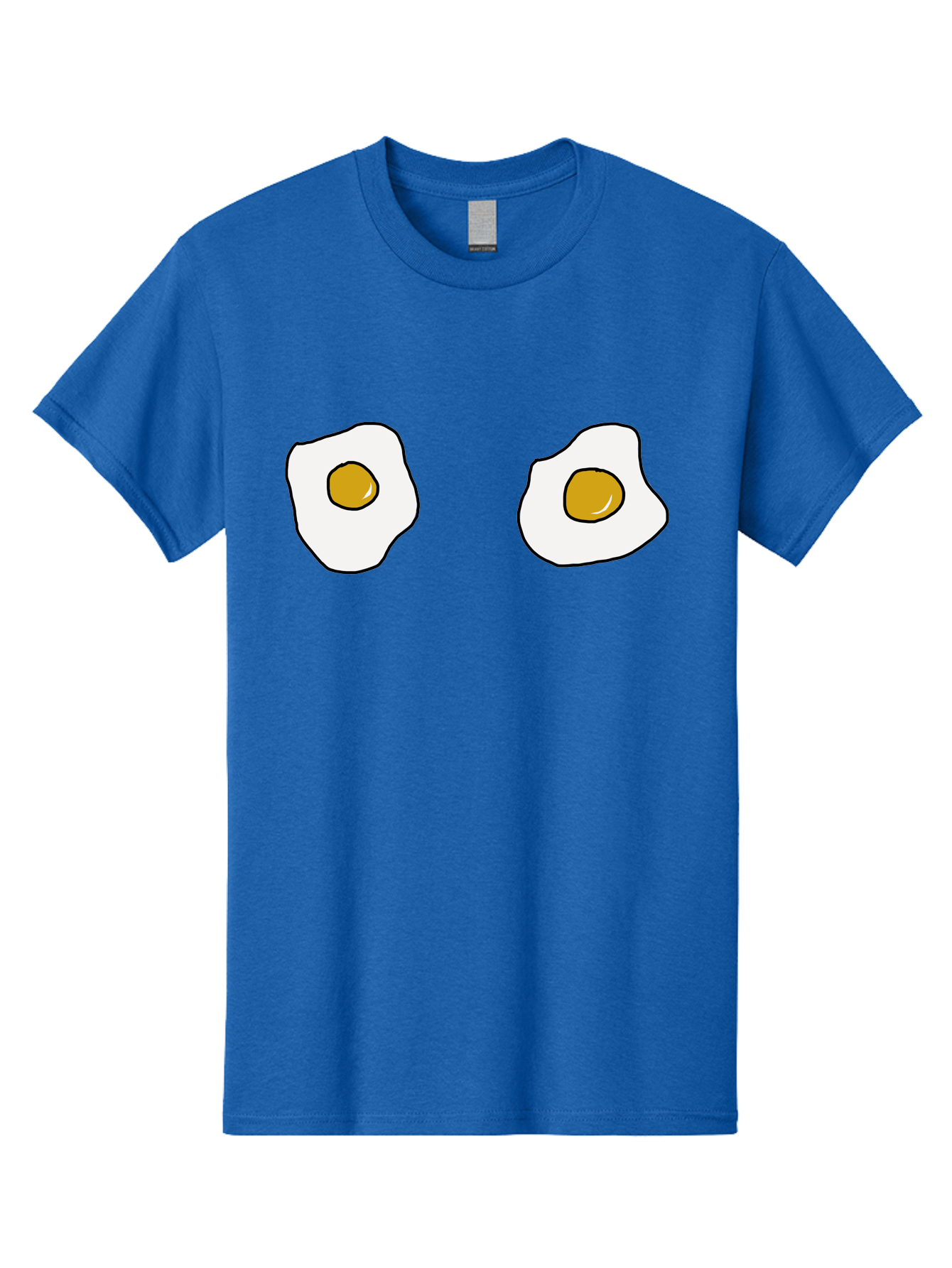 Two-Fried-Eggs Men'S Graphic Tee, 100% Cotton, Comfortable Casual Summer Wear, Machine Washable, Fried Eggs, Egg Yolks, Breakfast Food, Cartoon Eggs, Simple Illustration, Food Graphics, Egg Illustration - Aaa137 9