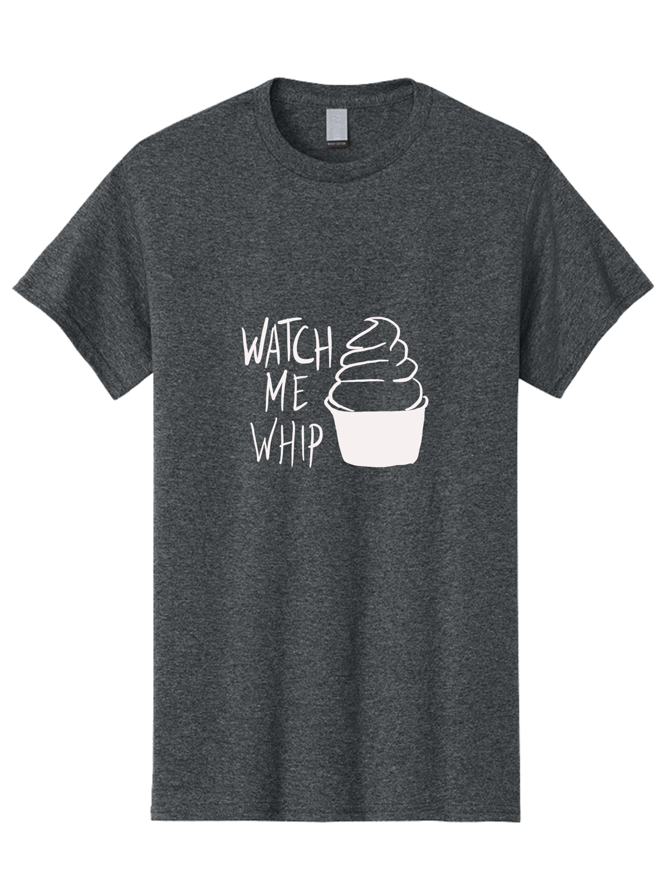 Watch-Me-Whip Men'S Graphic Tee, 100% Cotton, Comfortable Casual Summer Wear, Machine Washable, Whipped Cream, Soft Serve, Cup, Sweet Treat, Frozen Yogurt, Dessert, Fun Phrase, Playful Design, White Illustration, Watch Me Whip - Aaa138 19