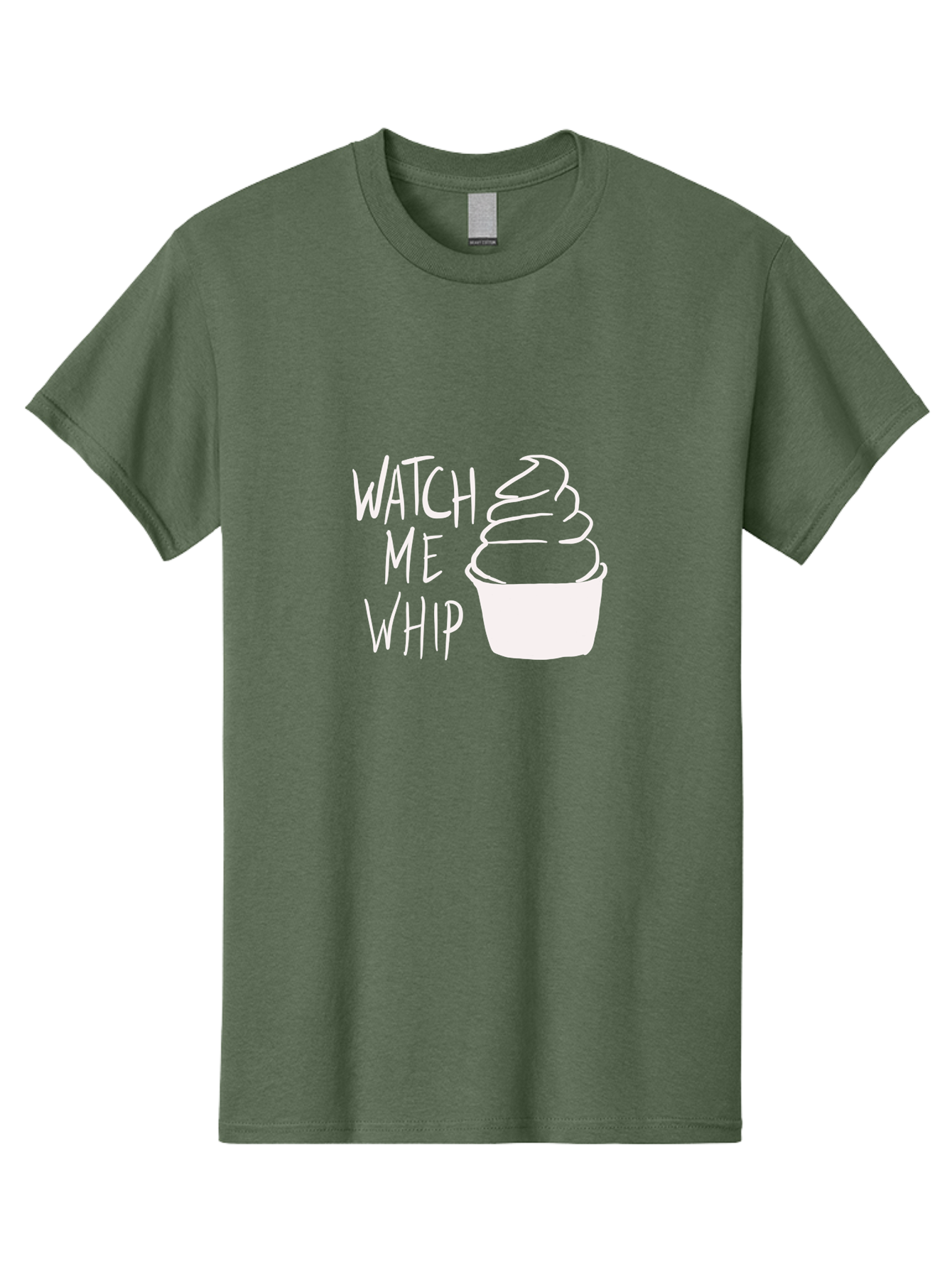 Watch-Me-Whip Men'S Graphic Tee, 100% Cotton, Comfortable Casual Summer Wear, Machine Washable, Whipped Cream, Soft Serve, Cup, Sweet Treat, Frozen Yogurt, Dessert, Fun Phrase, Playful Design, White Illustration, Watch Me Whip - Aaa138 9