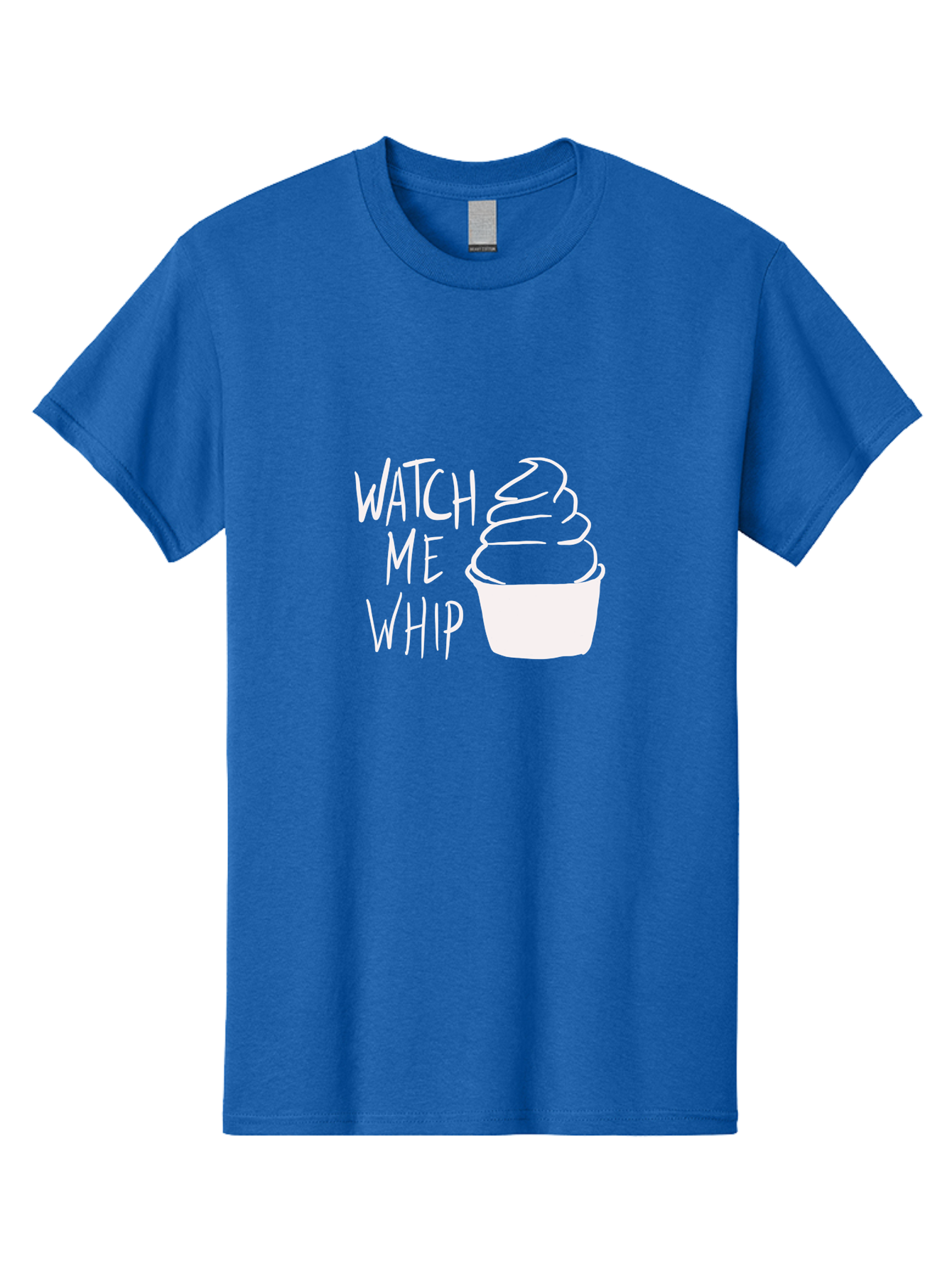 Watch-Me-Whip Men'S Graphic Tee, 100% Cotton, Comfortable Casual Summer Wear, Machine Washable, Whipped Cream, Soft Serve, Cup, Sweet Treat, Frozen Yogurt, Dessert, Fun Phrase, Playful Design, White Illustration, Watch Me Whip - Aaa138 27