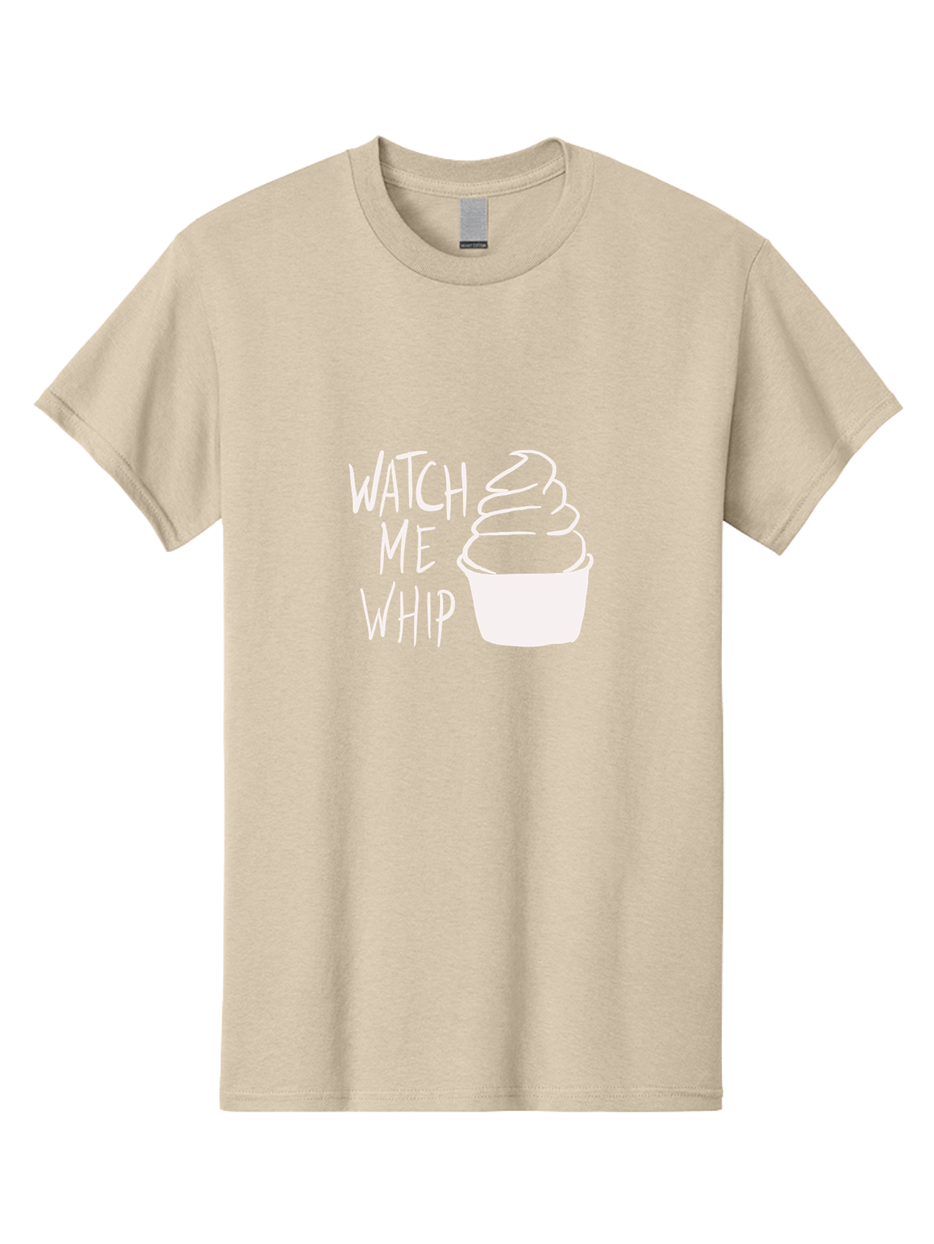 Watch-Me-Whip Men'S Graphic Tee, 100% Cotton, Comfortable Casual Summer Wear, Machine Washable, Whipped Cream, Soft Serve, Cup, Sweet Treat, Frozen Yogurt, Dessert, Fun Phrase, Playful Design, White Illustration, Watch Me Whip - Aaa138 7