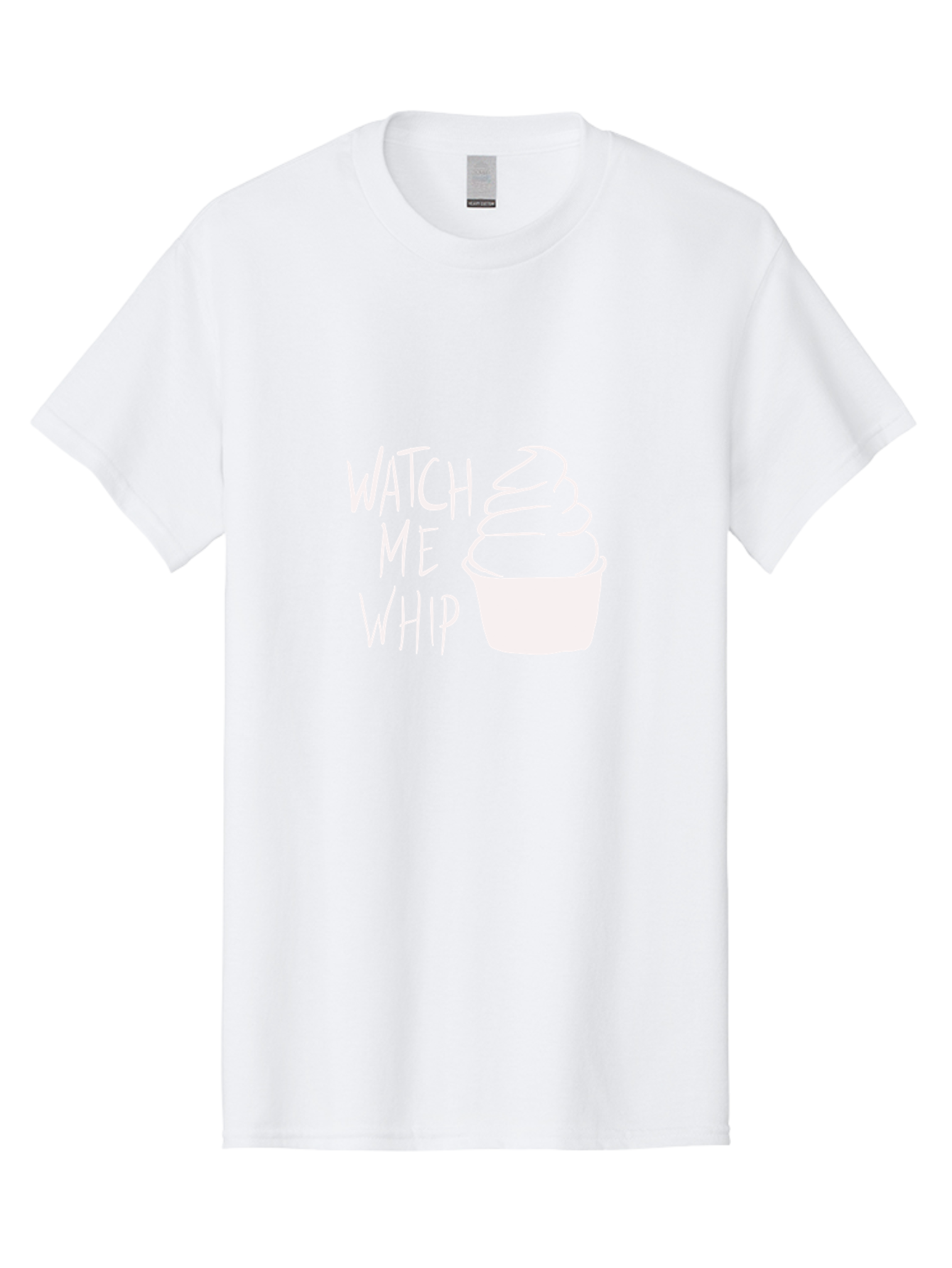 Watch-Me-Whip Men'S Graphic Tee, 100% Cotton, Comfortable Casual Summer Wear, Machine Washable, Whipped Cream, Soft Serve, Cup, Sweet Treat, Frozen Yogurt, Dessert, Fun Phrase, Playful Design, White Illustration, Watch Me Whip - Aaa138 5