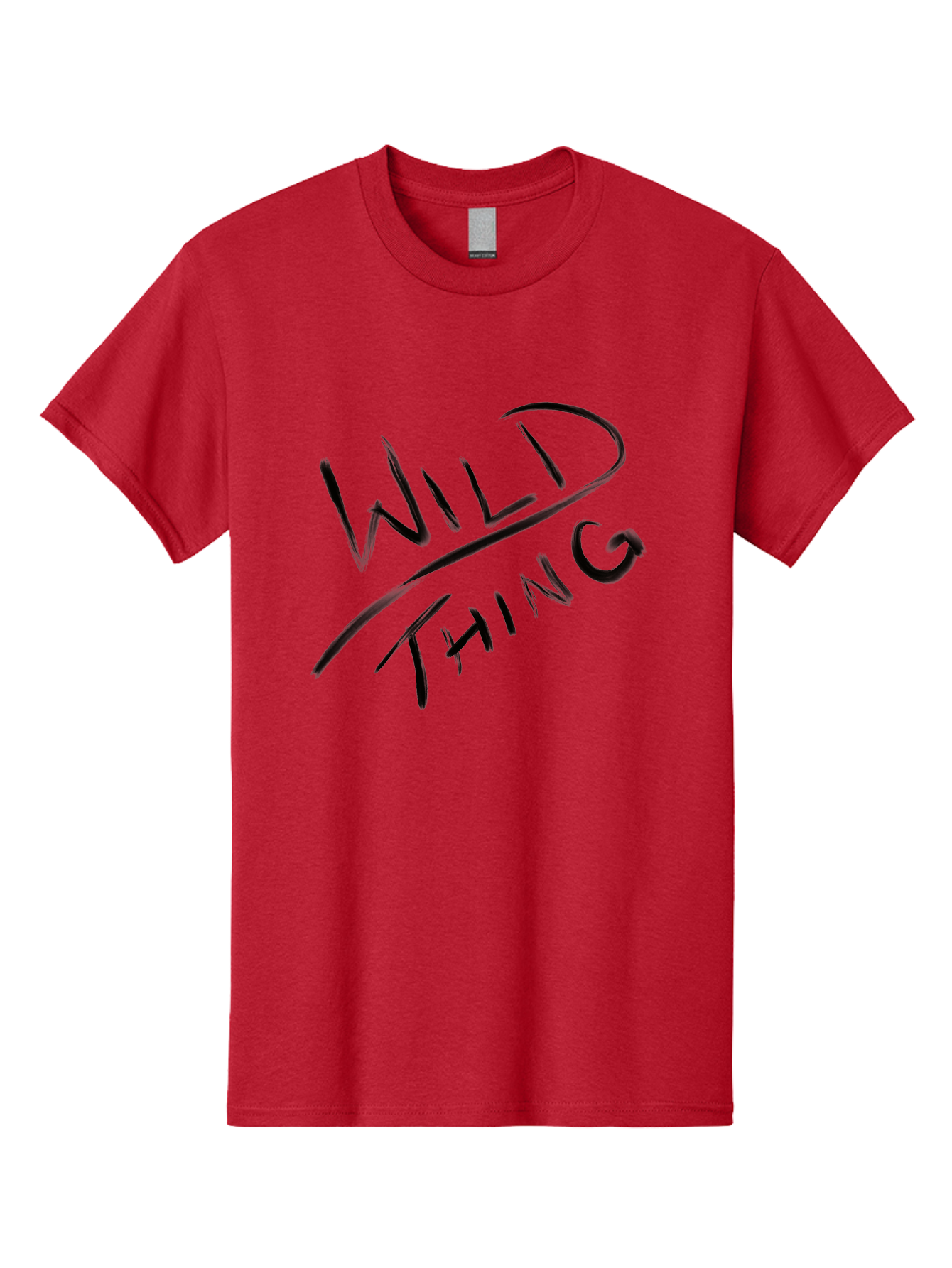Wild-Thing Men'S Graphic Tee, 100% Cotton, Comfortable Casual Summer Wear, Machine Washable, Wild Thing, Bold Typography, Black Text, Diagonal Text, Handwritten Font, Modern Design, Edgy Style, Graphic Text - Aaa139 29