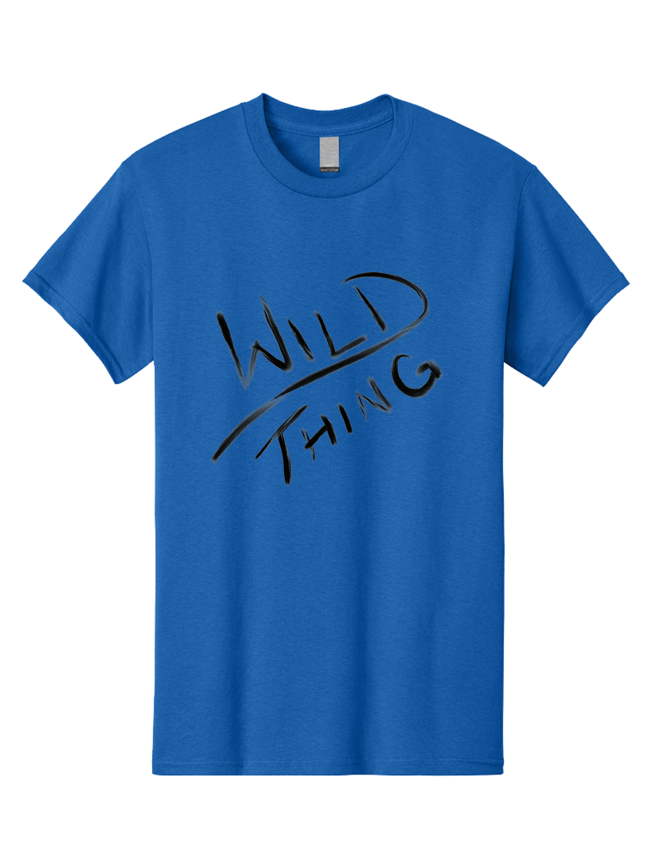 Wild-Thing Men'S Graphic Tee, 100% Cotton, Comfortable Casual Summer Wear, Machine Washable, Wild Thing, Bold Typography, Black Text, Diagonal Text, Handwritten Font, Modern Design, Edgy Style, Graphic Text - Aaa139 13