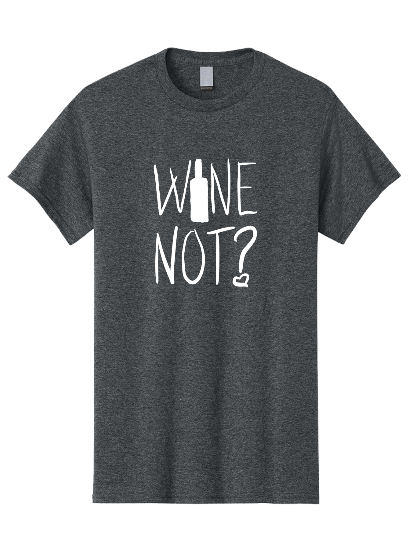 Wine-Not Men'S Graphic Tee, 100% Cotton, Comfortable Casual Summer Wear, Machine Washable, Wine Bottle, Playful Message, Witty Phrase, Wine Pun, Heart Symbol, Wine Lover, Funny Quote - Aaa141 21
