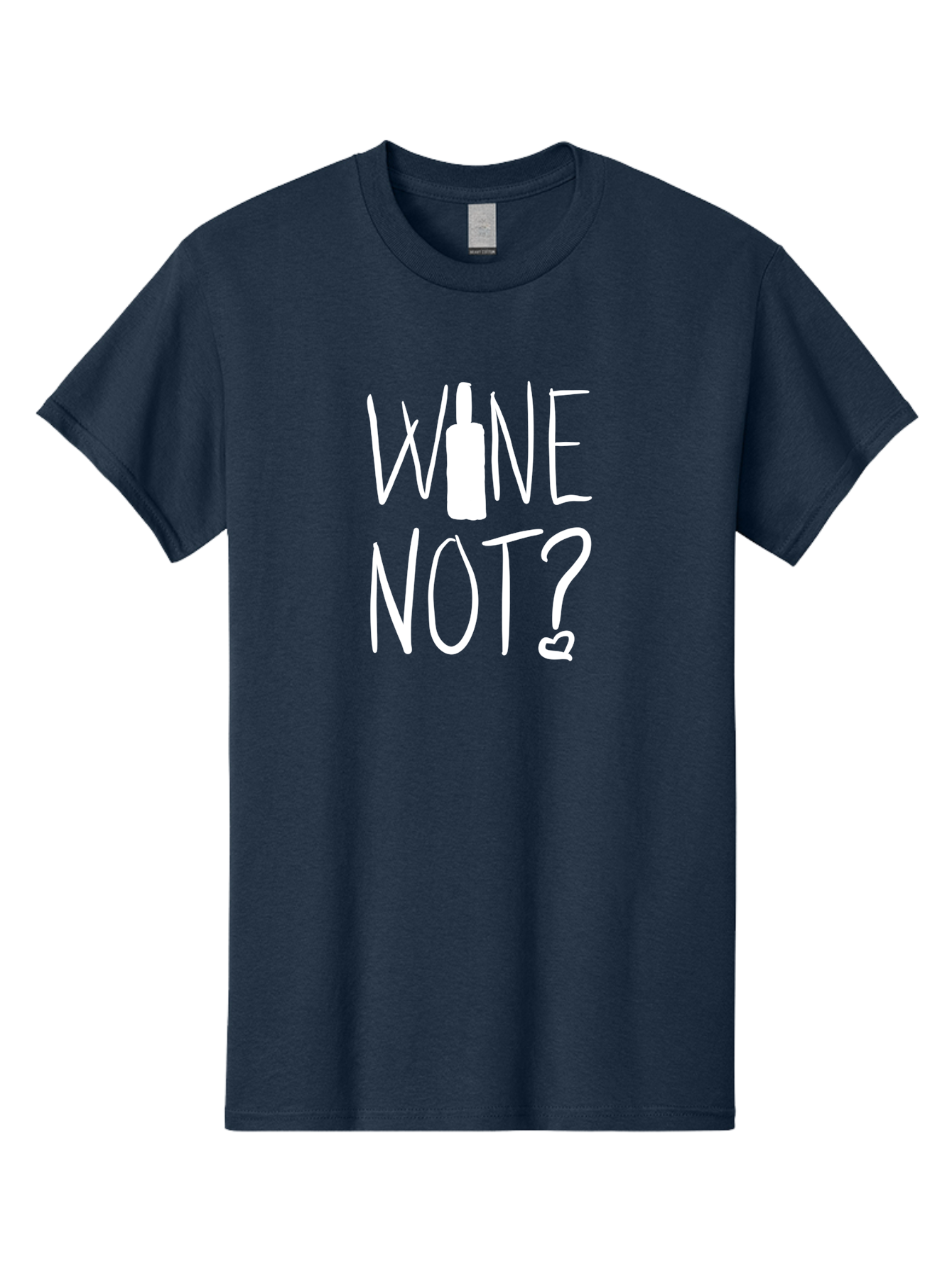 Wine-Not Men'S Graphic Tee, 100% Cotton, Comfortable Casual Summer Wear, Machine Washable, Wine Bottle, Playful Message, Witty Phrase, Wine Pun, Heart Symbol, Wine Lover, Funny Quote - Aaa141 7