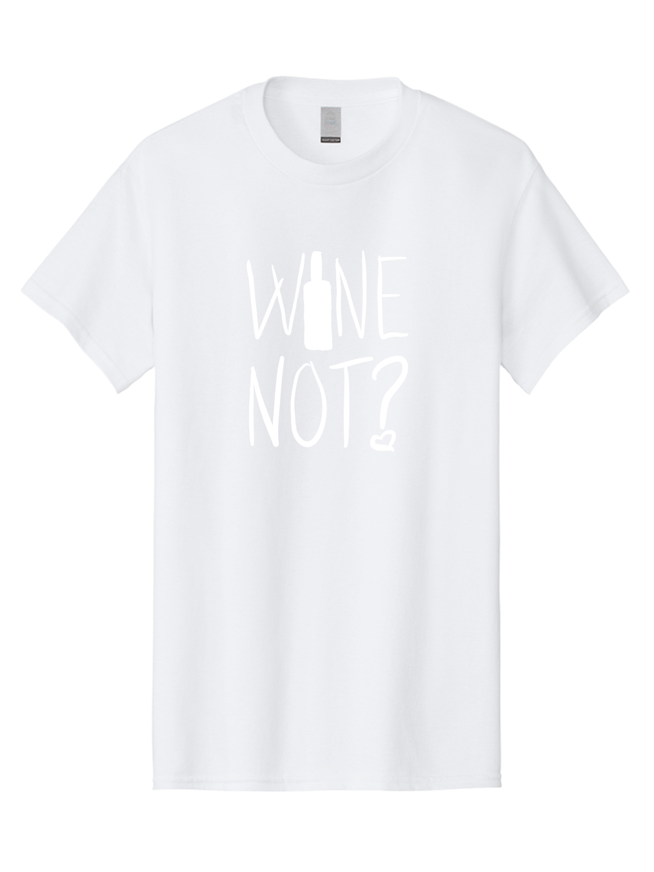 Wine-Not Men'S Graphic Tee, 100% Cotton, Comfortable Casual Summer Wear, Machine Washable, Wine Bottle, Playful Message, Witty Phrase, Wine Pun, Heart Symbol, Wine Lover, Funny Quote - Aaa141 5