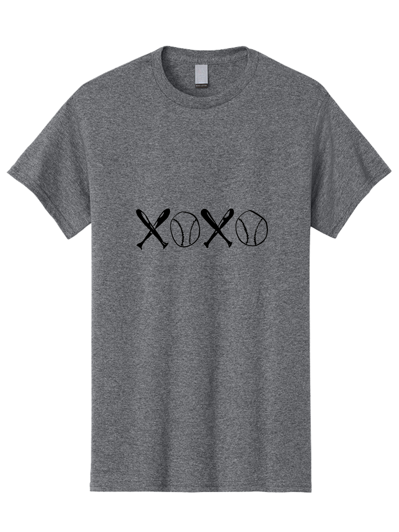Xoxo-Baseball-Bats Men'S Graphic Tee, 100% Cotton, Comfortable Casual Summer Wear, Machine Washable, Baseball Bats And Balls Forming Xoxo Pattern, Love For Baseball, Sports-Themed Design, Unique Art, Baseball-Inspired, Love Expression - Aaa145 13