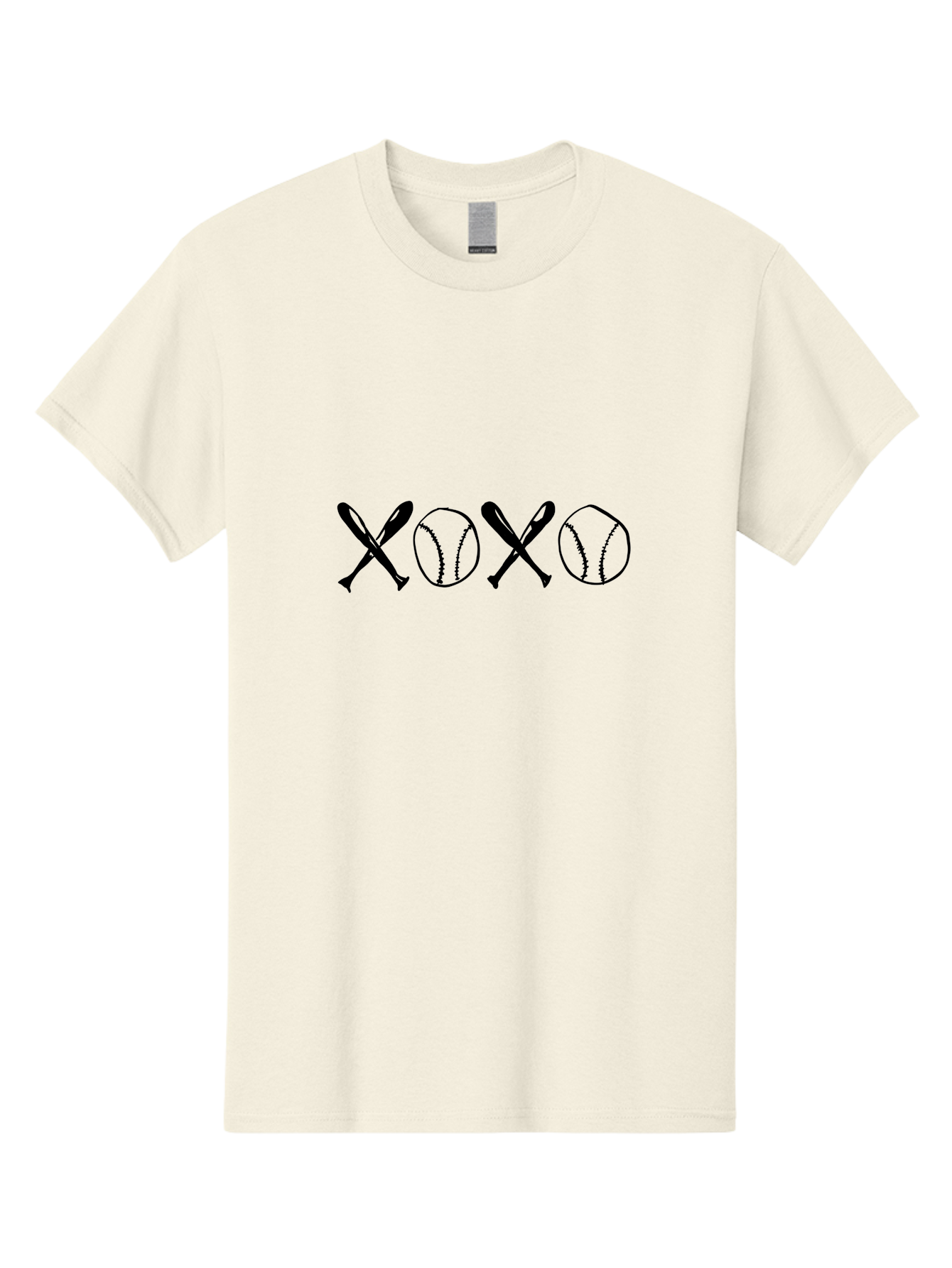 Xoxo-Baseball-Bats Men'S Graphic Tee, 100% Cotton, Comfortable Casual Summer Wear, Machine Washable, Baseball Bats And Balls Forming Xoxo Pattern, Love For Baseball, Sports-Themed Design, Unique Art, Baseball-Inspired, Love Expression - Aaa145 9
