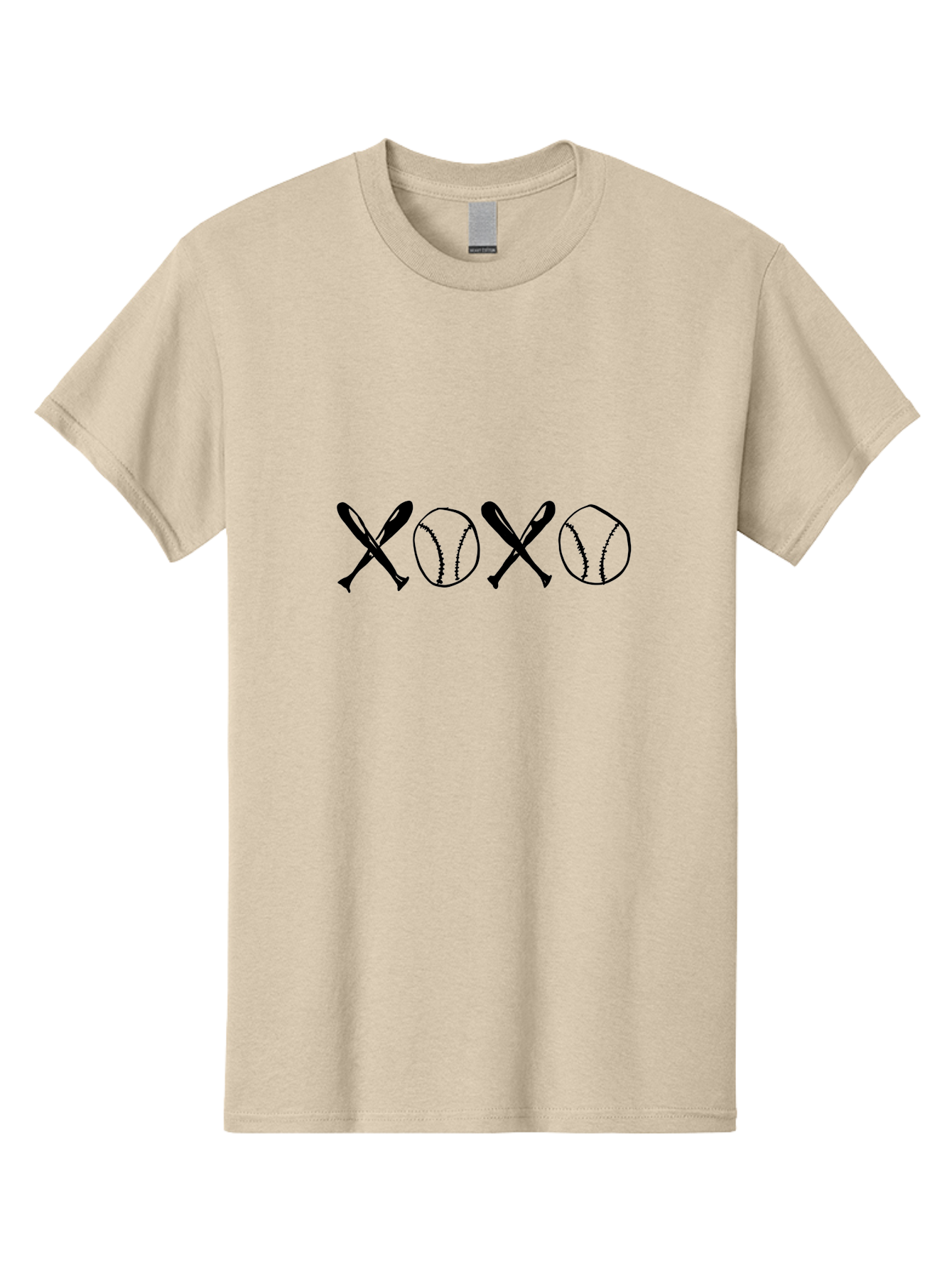 Xoxo-Baseball-Bats Men'S Graphic Tee, 100% Cotton, Comfortable Casual Summer Wear, Machine Washable, Baseball Bats And Balls Forming Xoxo Pattern, Love For Baseball, Sports-Themed Design, Unique Art, Baseball-Inspired, Love Expression - Aaa145 29