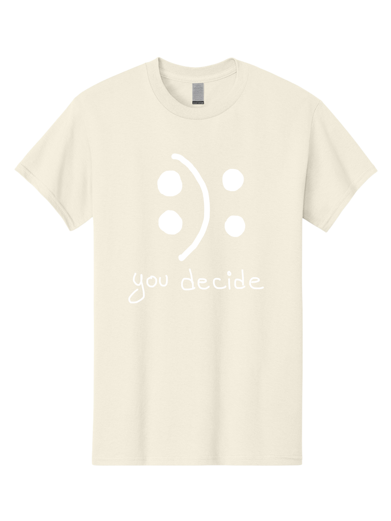 You-Decide Men'S Graphic Tee, 100% Cotton, Comfortable Casual Summer Wear, Machine Washable, Smiley Face, Emoticon, Decision Making, Positive Vibes, Empowerment, Choice, Freedom, Happiness, Optimism - Aaa149 9