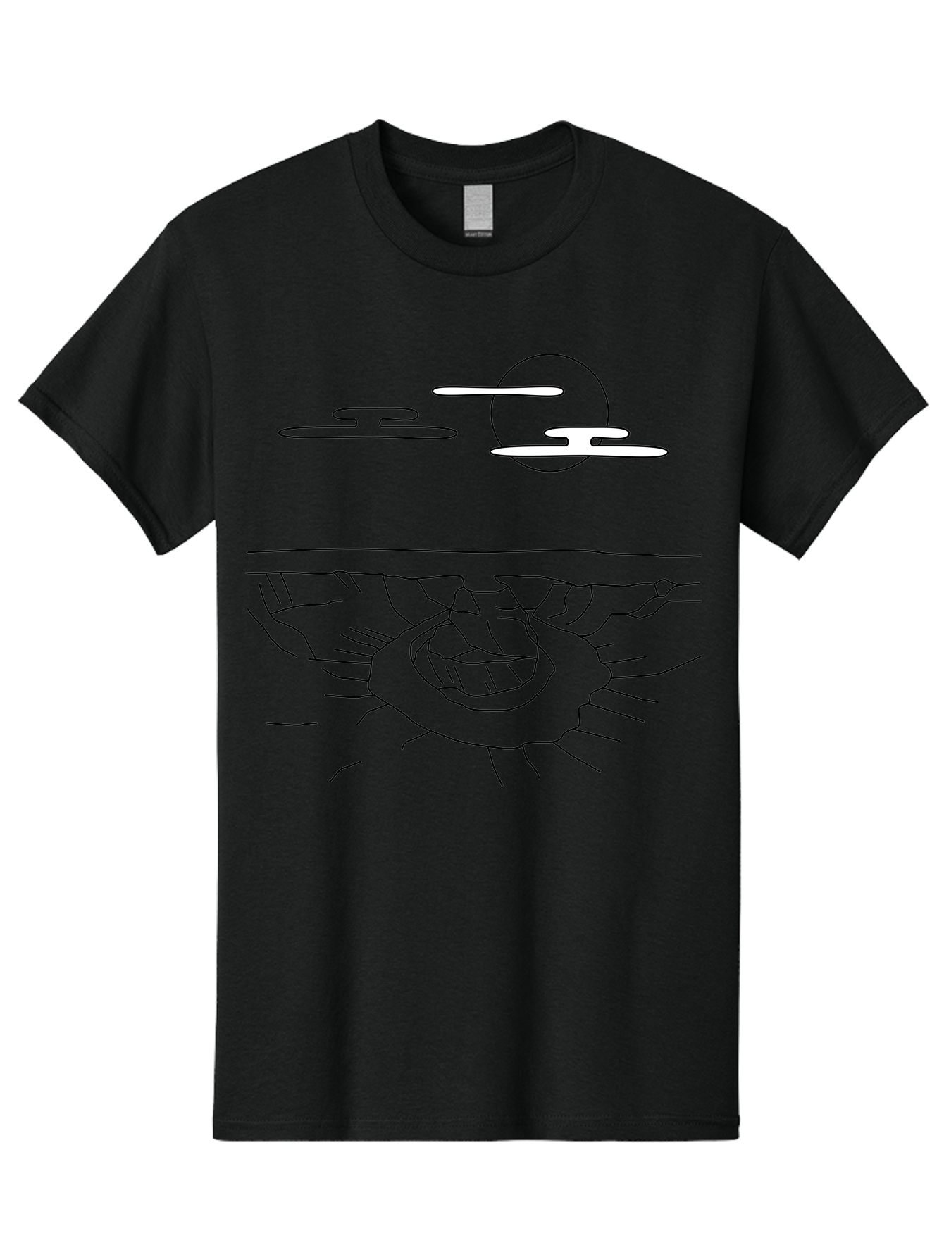 Abstract-Hand Men'S Graphic Tee, 100% Cotton, Comfortable Casual Summer Wear, Machine Washable, Sun, Clouds, Spiral Shape, Abstract Art, Futuristic Design, Simple Shapes, Minimalist Style, Surreal Landscape - Aaa154 7