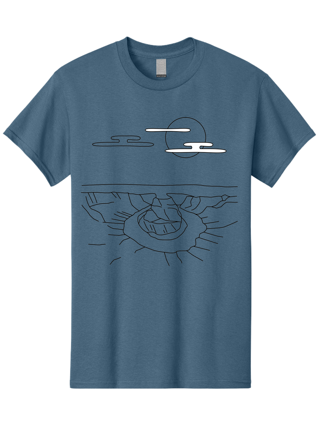 Abstract-Hand Men'S Graphic Tee, 100% Cotton, Comfortable Casual Summer Wear, Machine Washable, Sun, Clouds, Spiral Shape, Abstract Art, Futuristic Design, Simple Shapes, Minimalist Style, Surreal Landscape - Aaa154 27