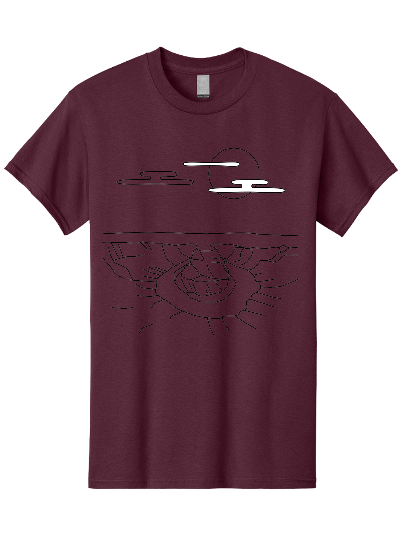 Abstract-Hand Men'S Graphic Tee, 100% Cotton, Comfortable Casual Summer Wear, Machine Washable, Sun, Clouds, Spiral Shape, Abstract Art, Futuristic Design, Simple Shapes, Minimalist Style, Surreal Landscape - Aaa154 19