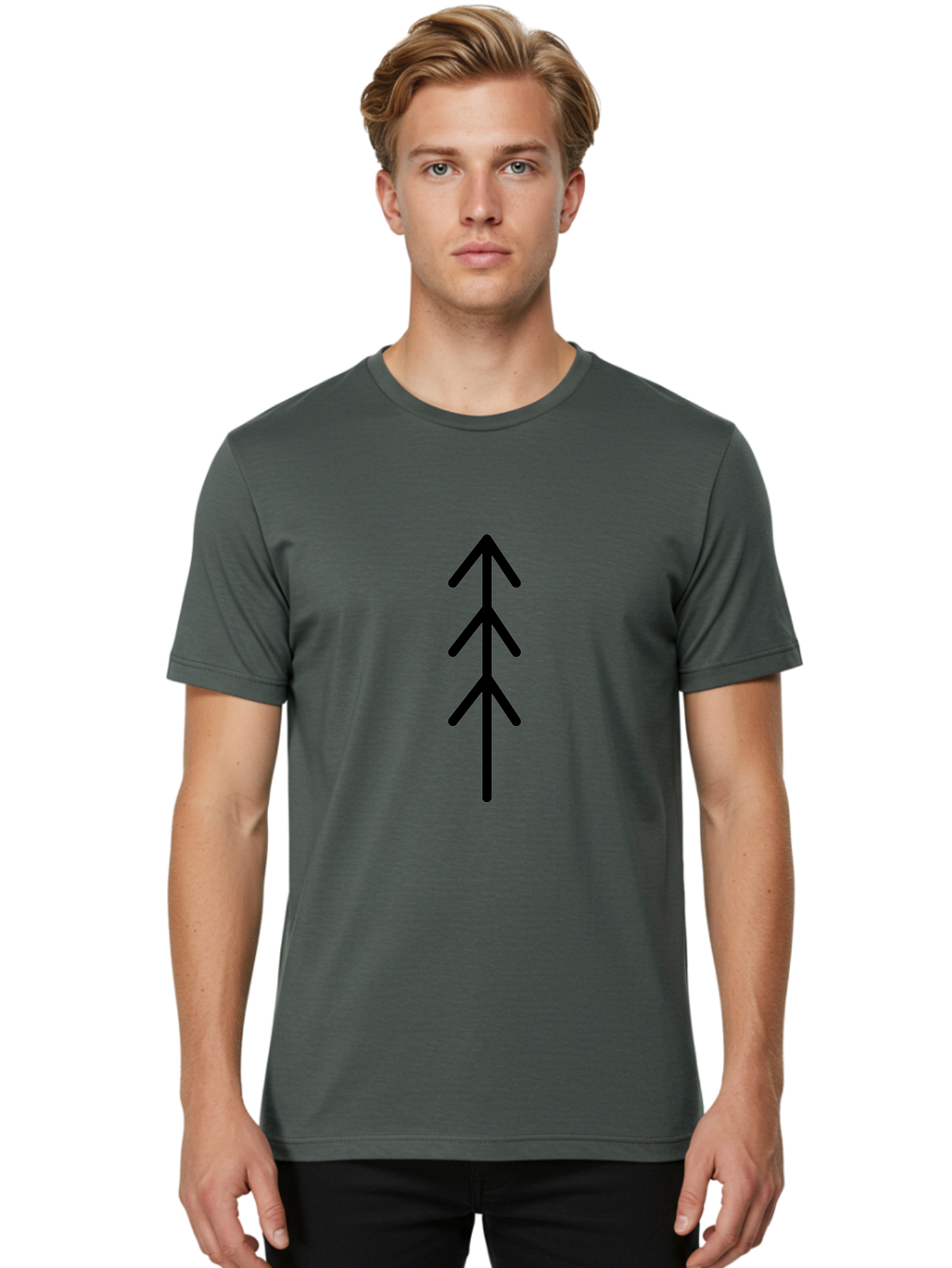 Algiz Men'S Graphic Tee, 100% Cotton, Comfortable Casual Summer Wear, Machine Washable, Rune Symbol, Protection Symbol, Ancient Writing, Mystical Sign, Symbolic Icon, Norse Mythology, Algiz Rune - Aaa156 28