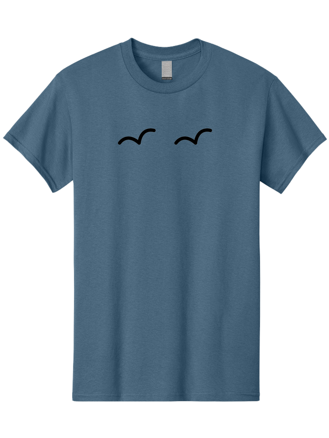 Bird-Silhouettes Men'S Graphic Tee, 100% Cotton, Comfortable Casual Summer Wear, Machine Washable, Simple Design Elements, Abstract Art, Minimalist Graphics, Black And Green Color Scheme, Wavy Lines, Modern Digital Art, - Aaa158 11