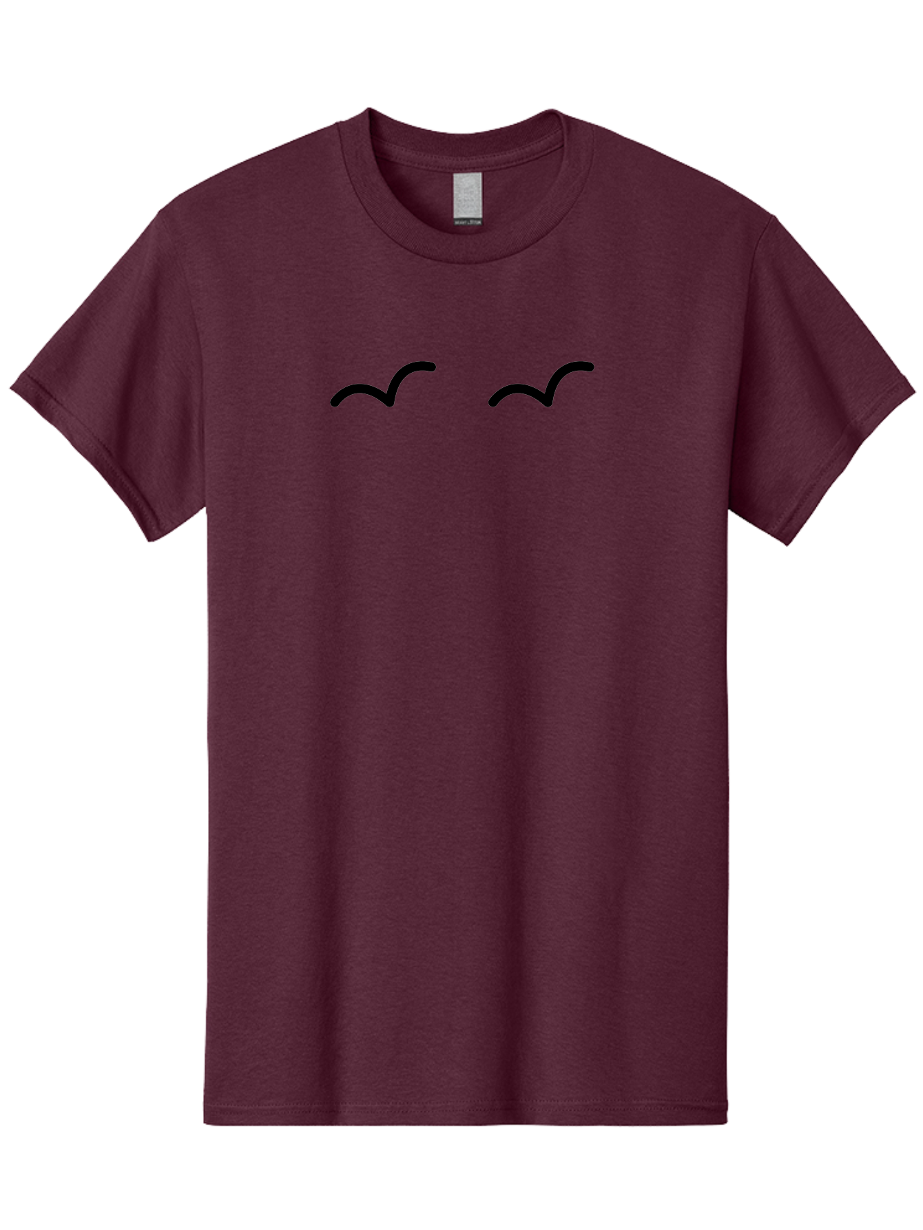 Bird-Silhouettes Men'S Graphic Tee, 100% Cotton, Comfortable Casual Summer Wear, Machine Washable, Simple Design Elements, Abstract Art, Minimalist Graphics, Black And Green Color Scheme, Wavy Lines, Modern Digital Art, - Aaa158 29